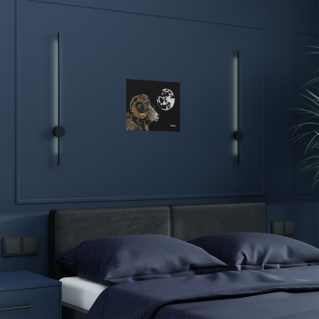 Mountain Ram Satin Poster - 300gsm Art Print for Home Decor