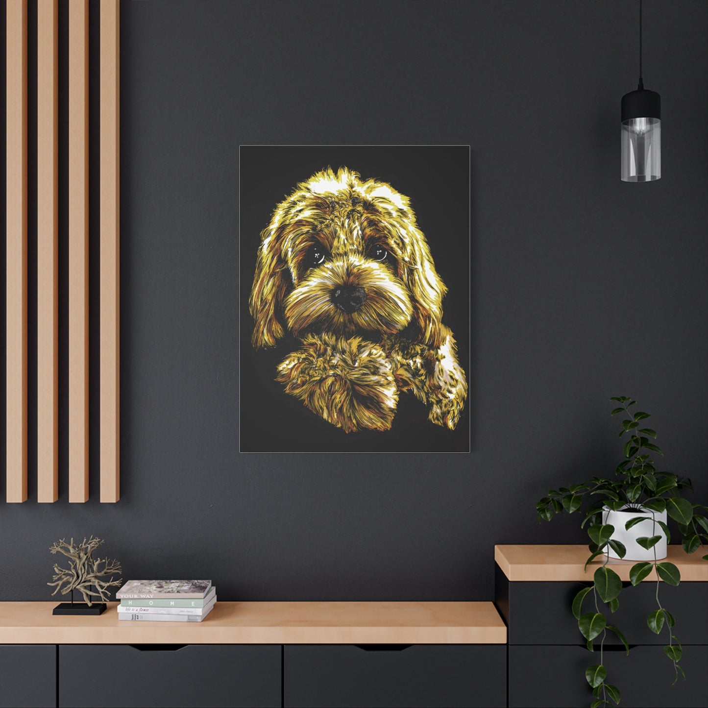 Goldendoodle Print, Hand-Drawn Original Dog Art,