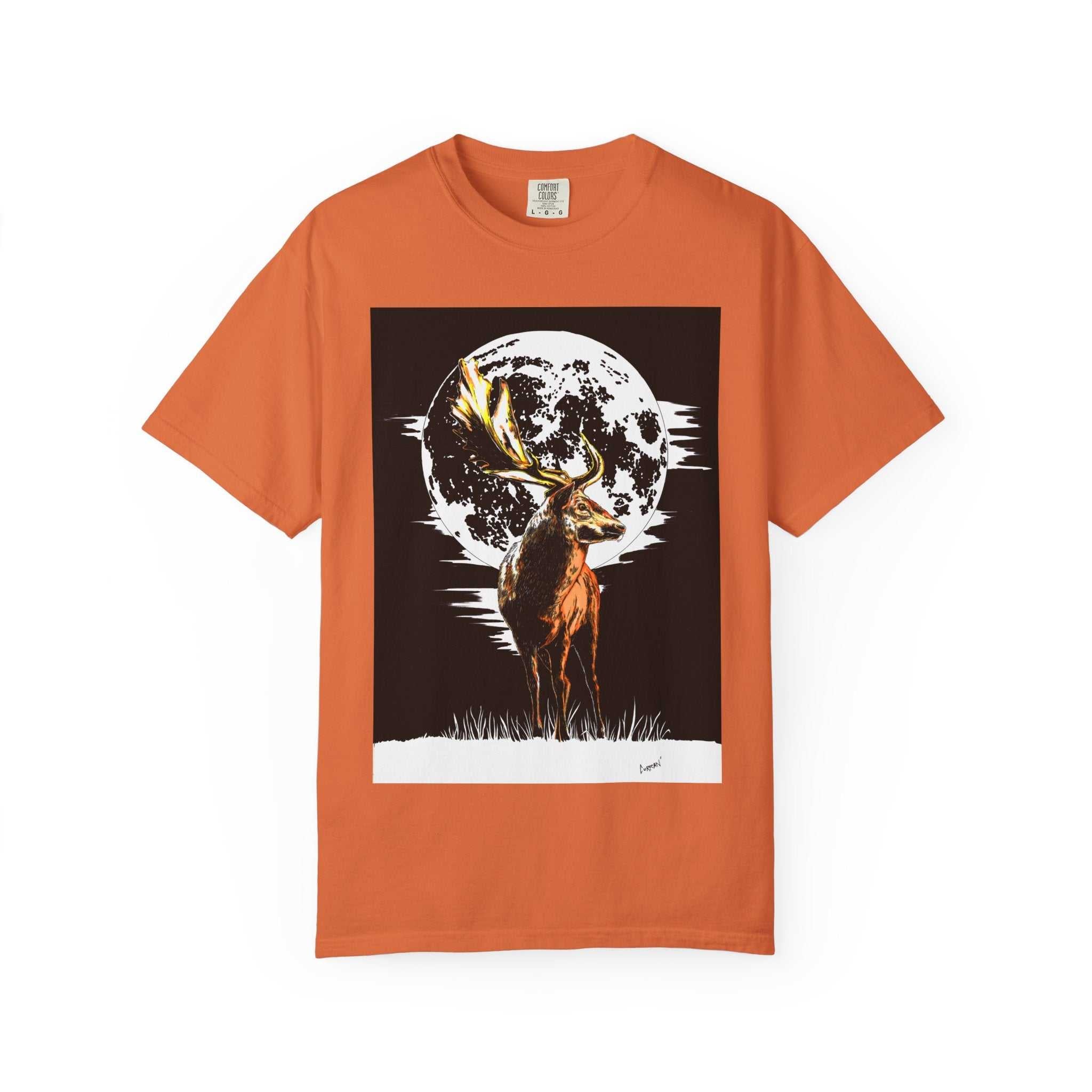 Moonlit Stag Unisex T-Shirt - Nature-Inspired Graphic Tee