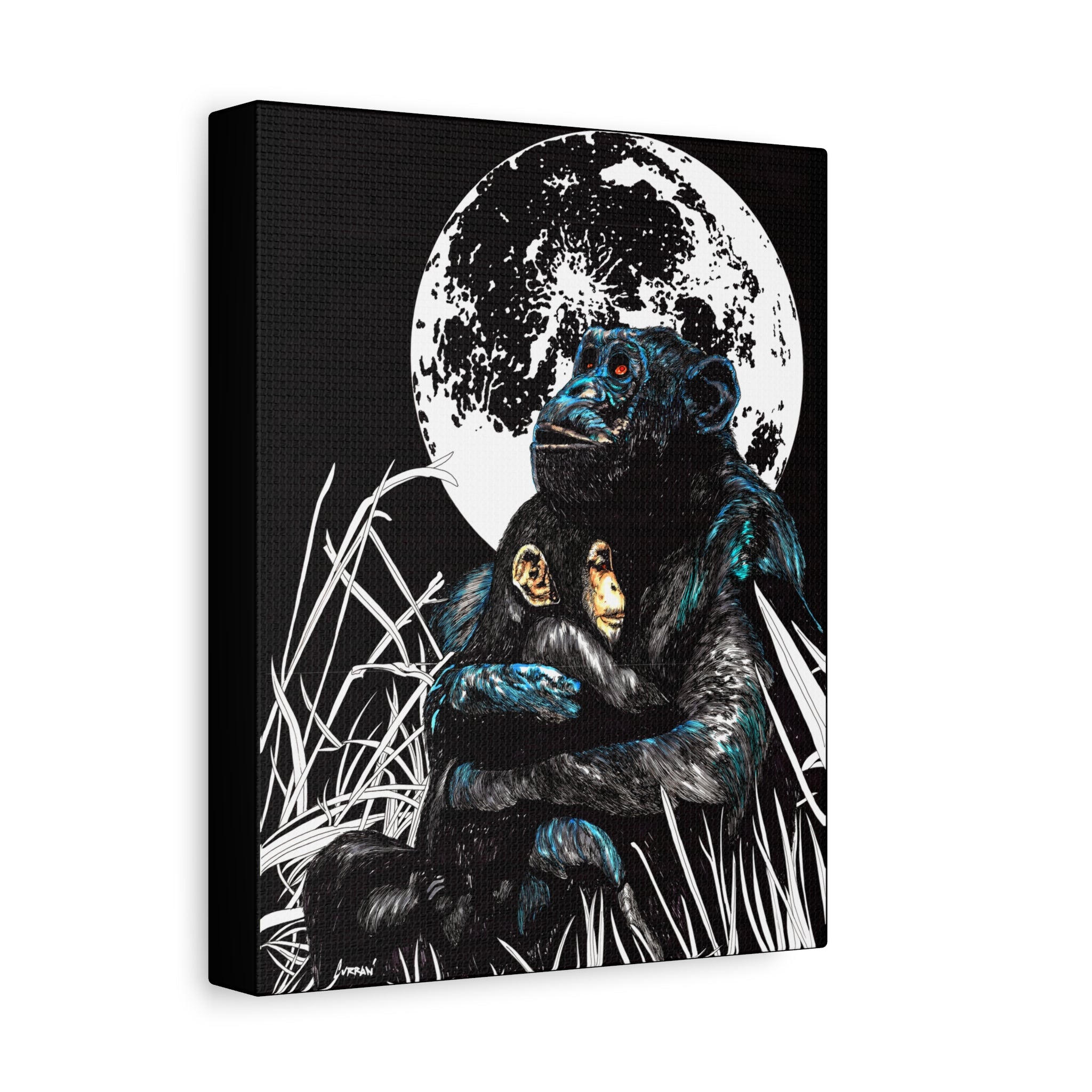 Gorilla Wall Art, Gorilla Print, Hand-Drawn Gorilla, Wildlife Art,