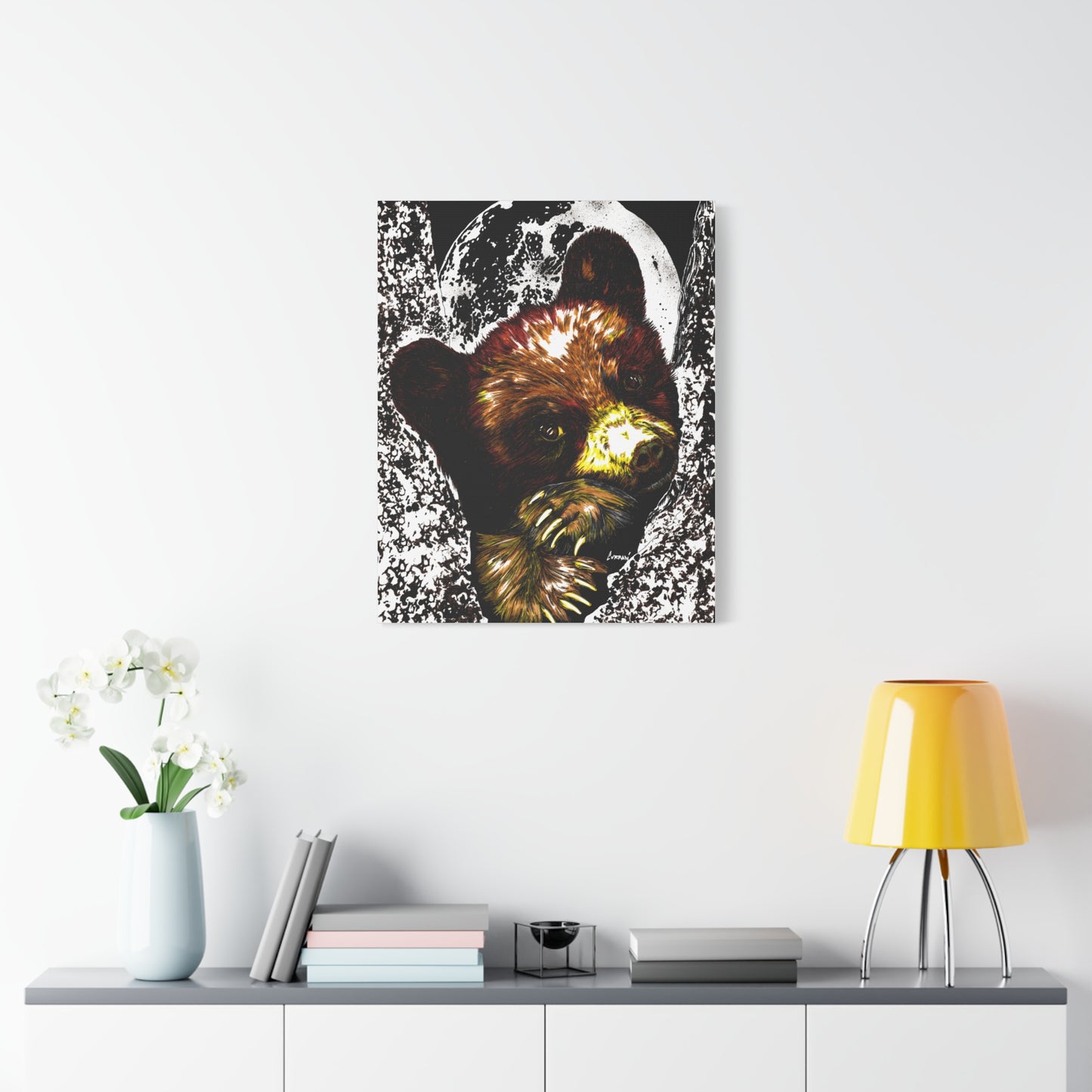 Brown Bear Cub Print of the Original, hand drawn wall art