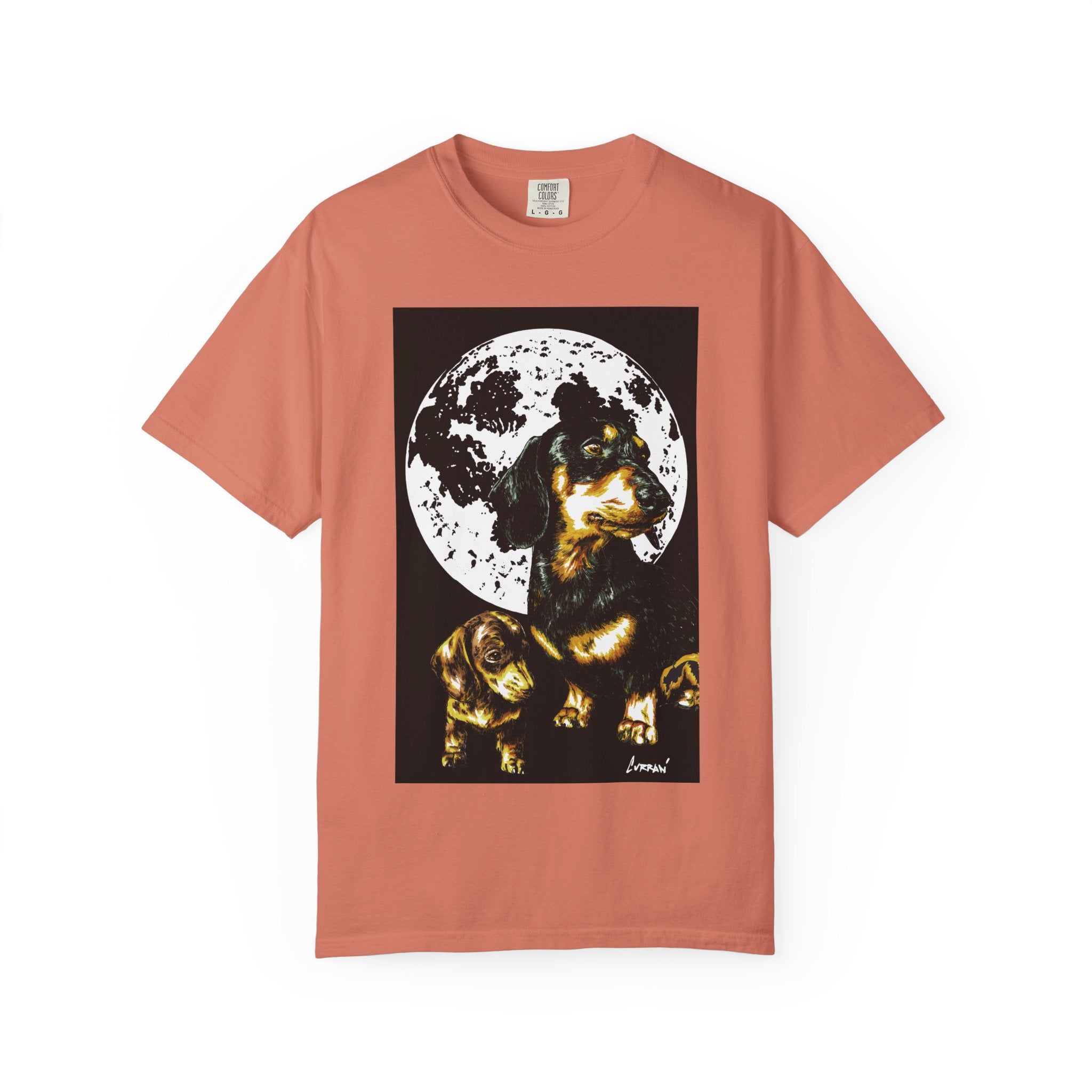 Dachshund Puppies Full Moon Dog Lovers T-Shirt