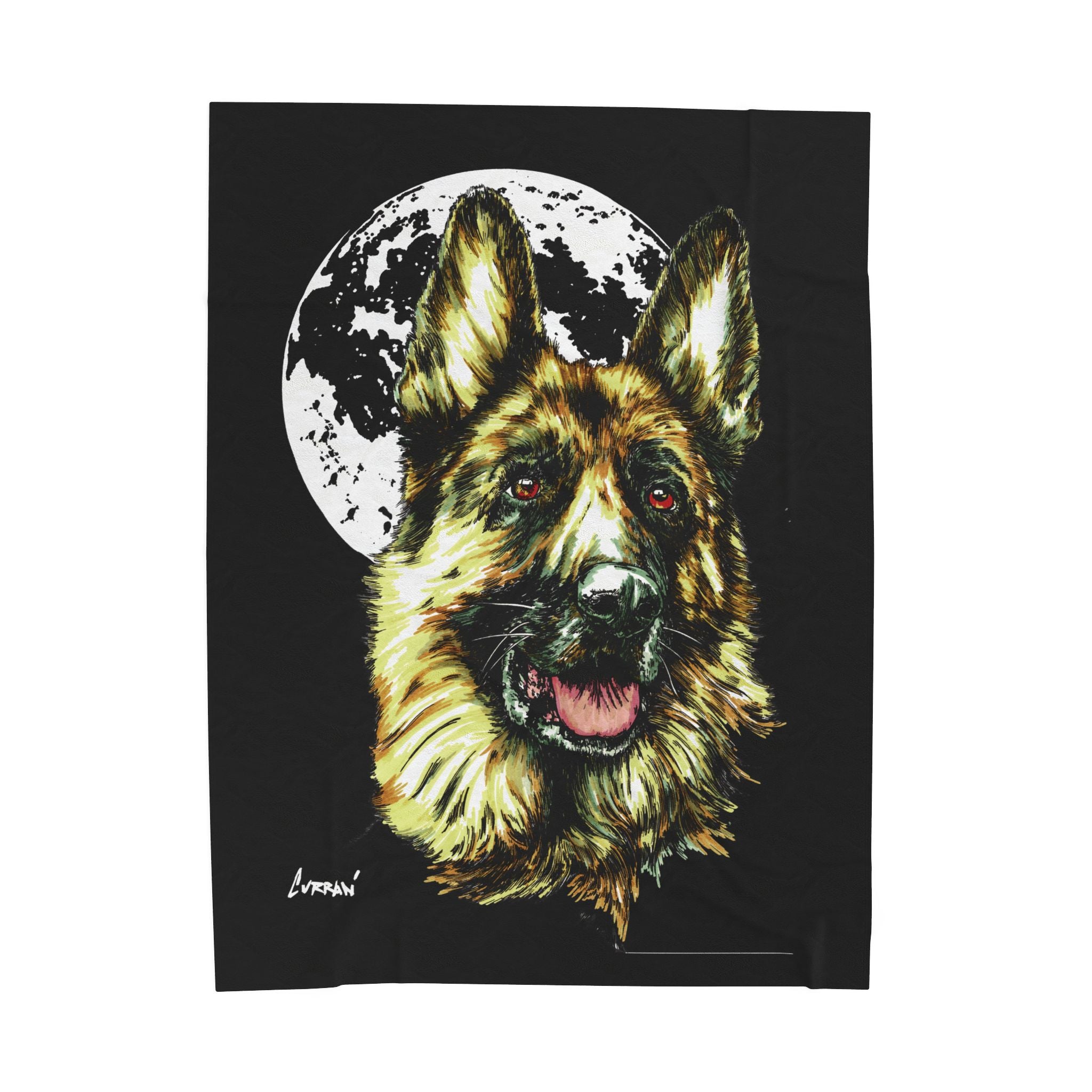 Cozy German Shepherd Velveteen Plush Blanket Designed Gift
