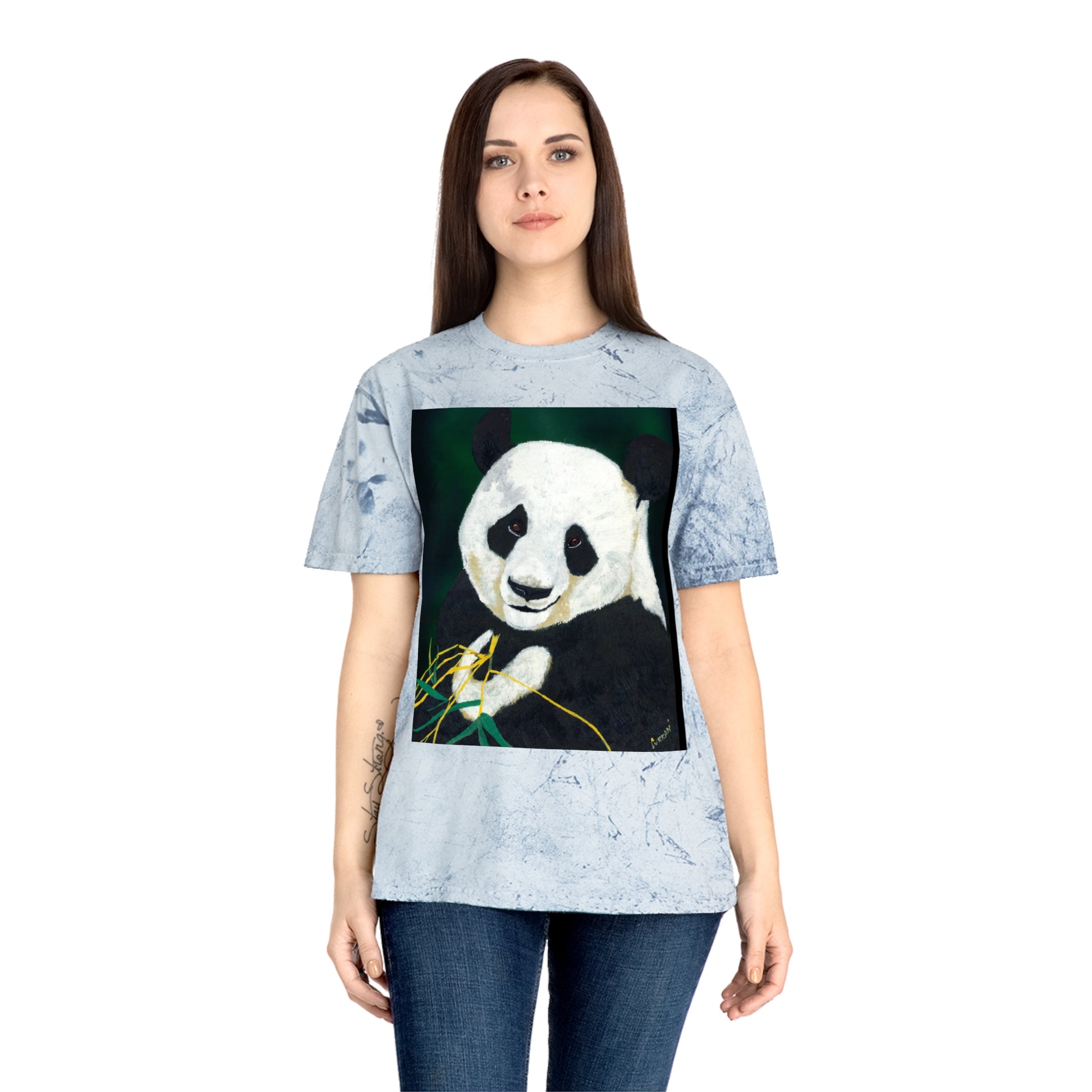 Cute Panda Unisex Color Blast T Shirt Nature Inspired Design