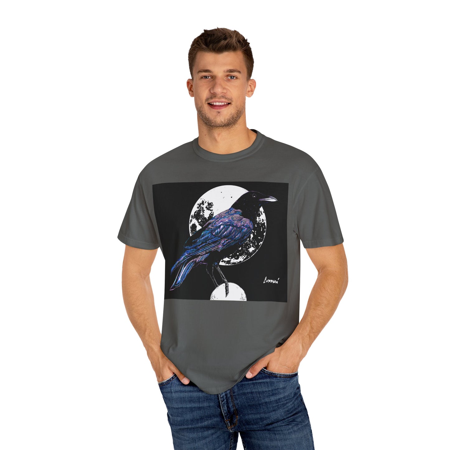 Crow Garment-Dyed T-Shirt for Nature Lovers