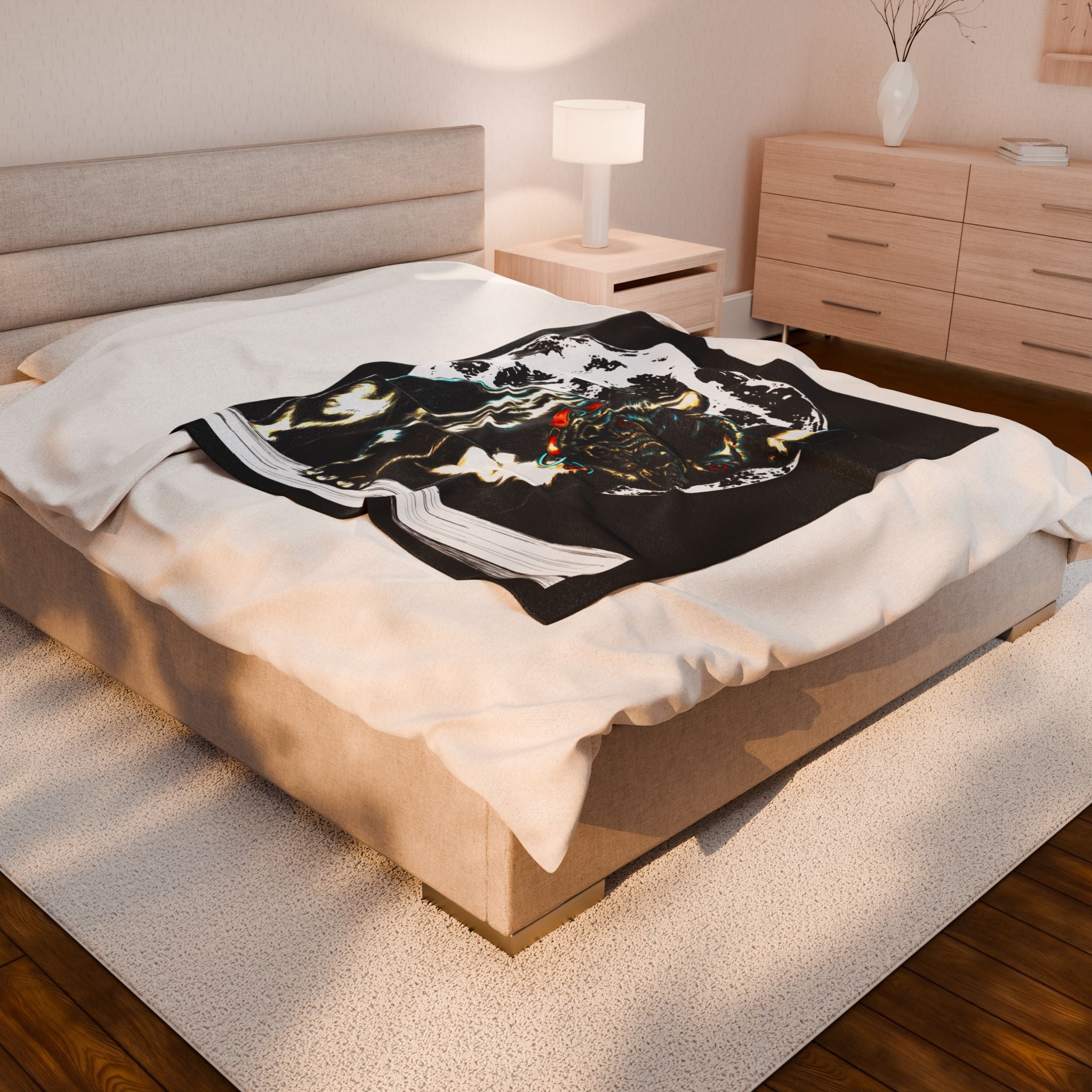 Cozy French Bulldog Velveteen Blanket Perfect for Dog Lovers