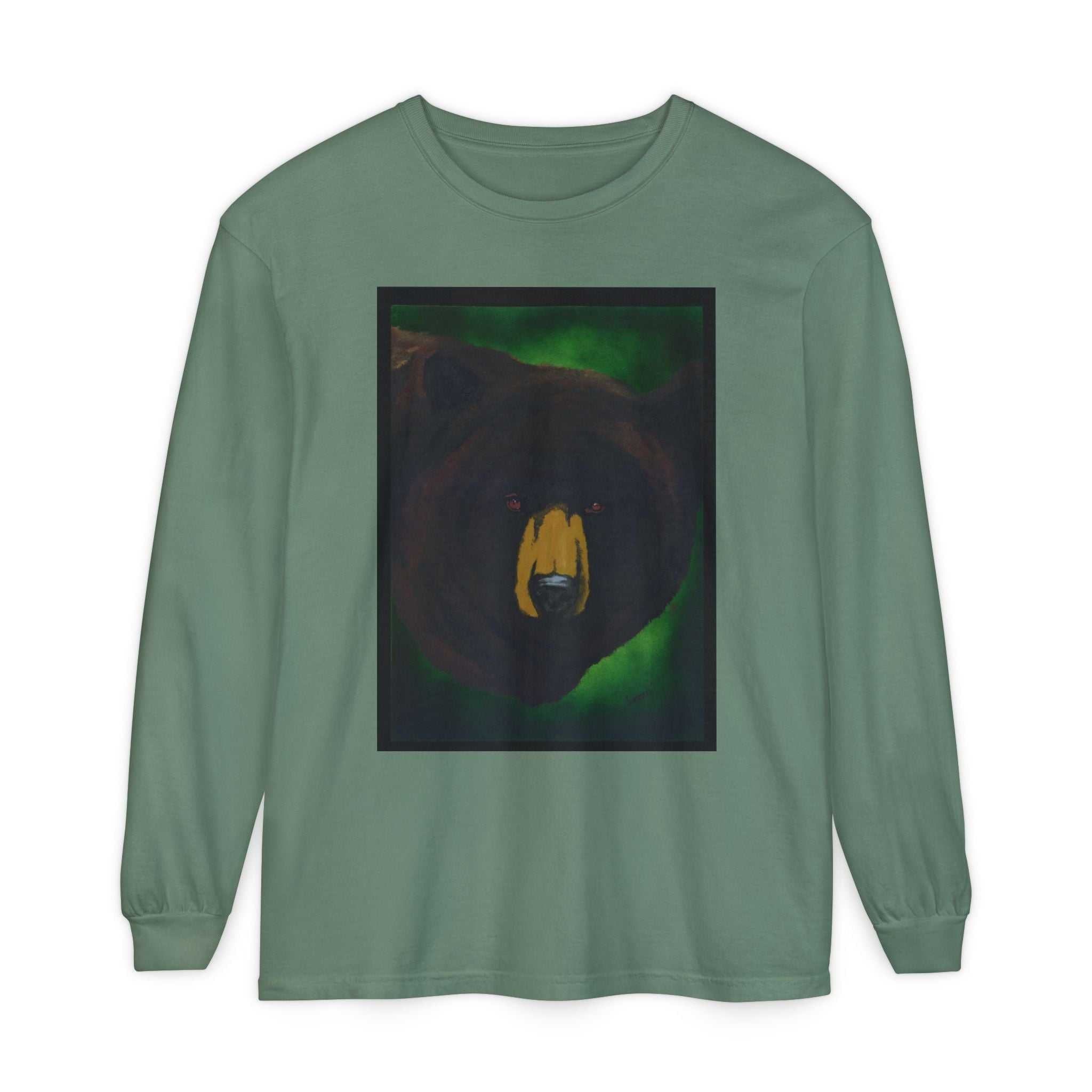 Brown Bear Portrait Long Sleeve Unisex T Shirt
