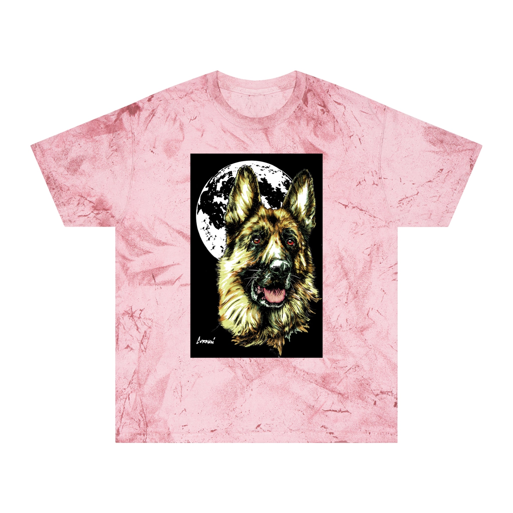 German Shepherd Moon T-Shirt - Unisex Tee for Dog Lovers