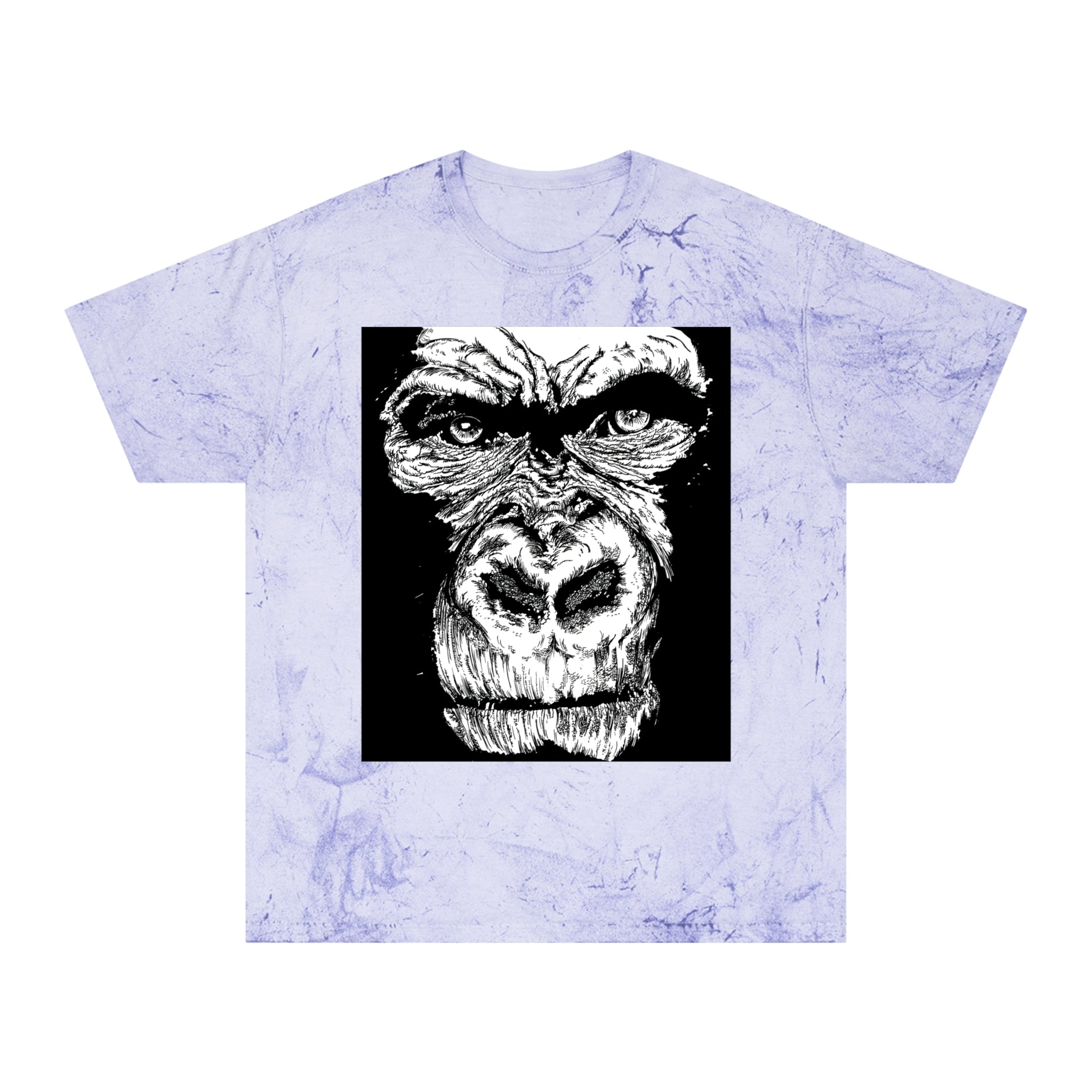 Gorilla Face Color Blast T Shirt Original Hand-Drawn Art