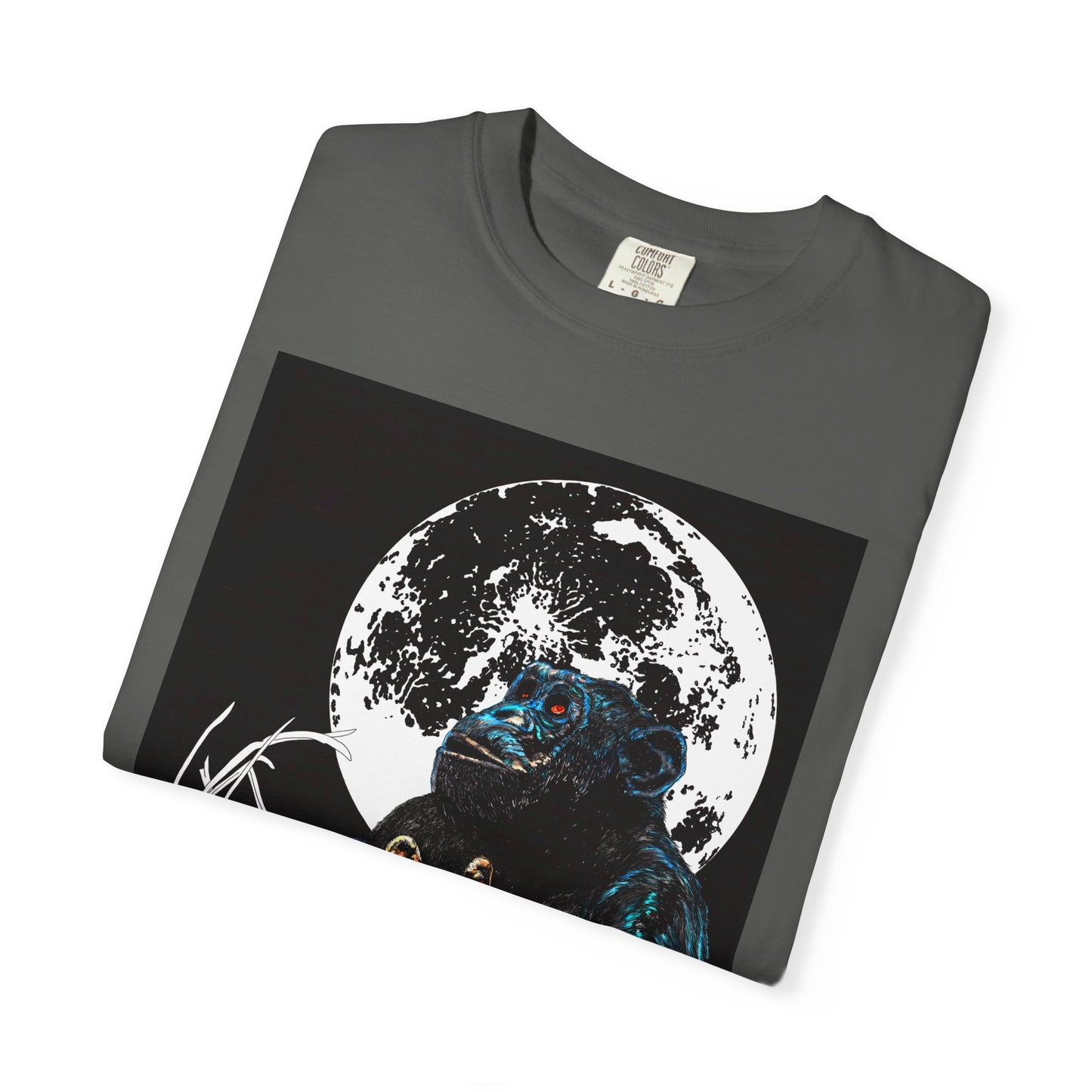 Moonlit Gorilla and Child Unisex Garment-Dyed T-Shirt