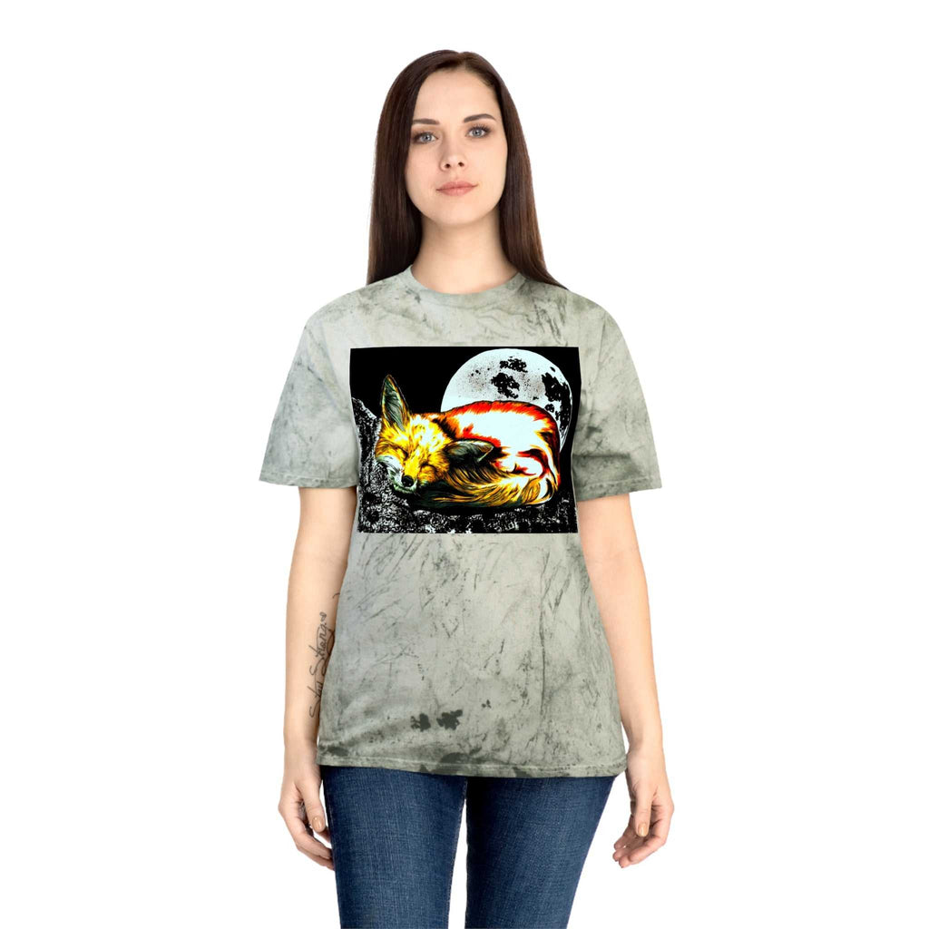 Red Fox Unisex T Shirt with Color Blast Design