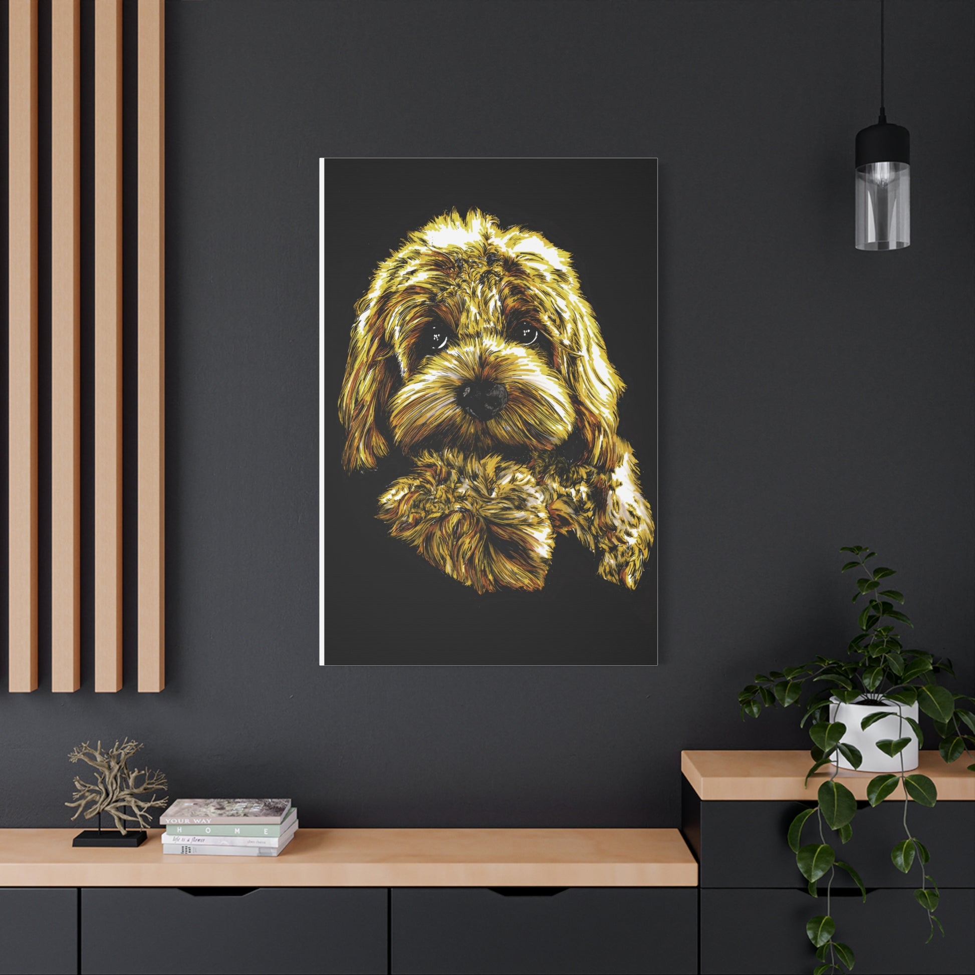 Goldendoodle Print, Hand-Drawn Original Dog Art,