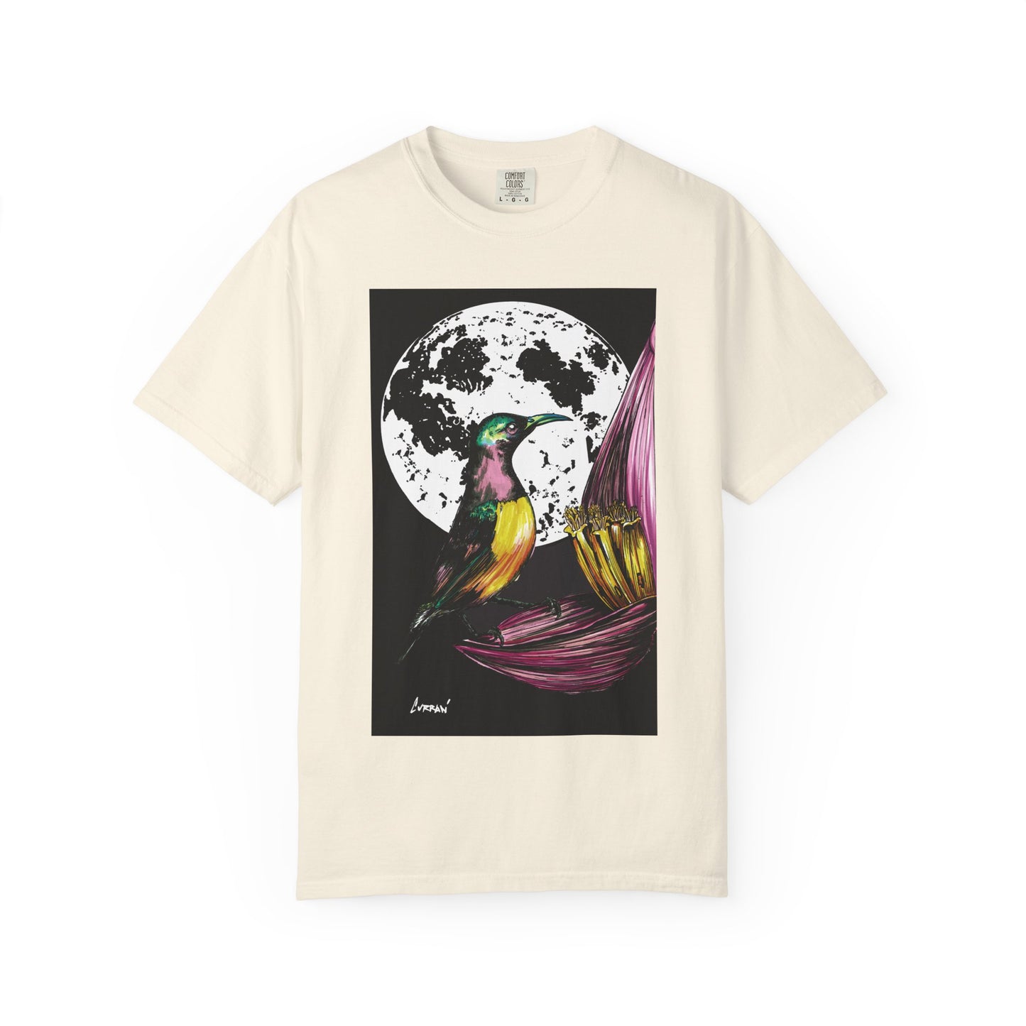 Moonlit Hummingbird Unisex T-Shirt - Vibrant Nature Design