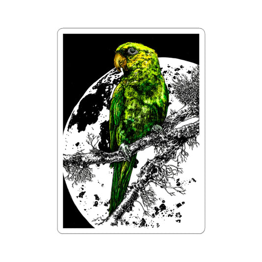 Parrot Kiss-Cut Stickers - Vibrant Green Bird Design for Nature Lovers