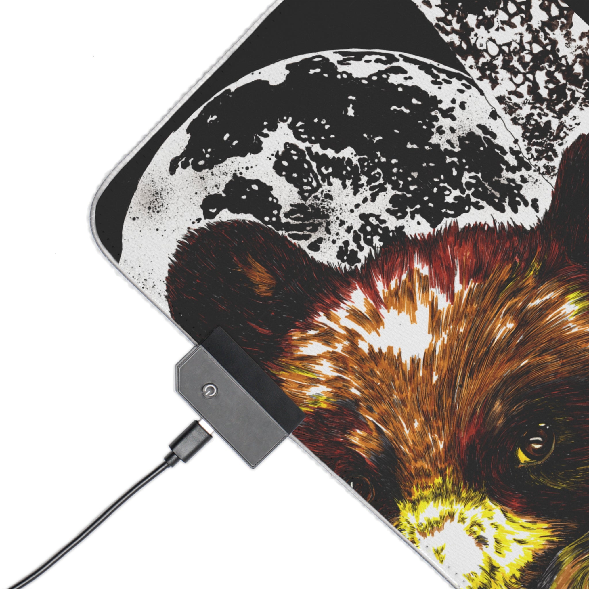 LED Illuminated Gaming Mouse Pad with Bear Design