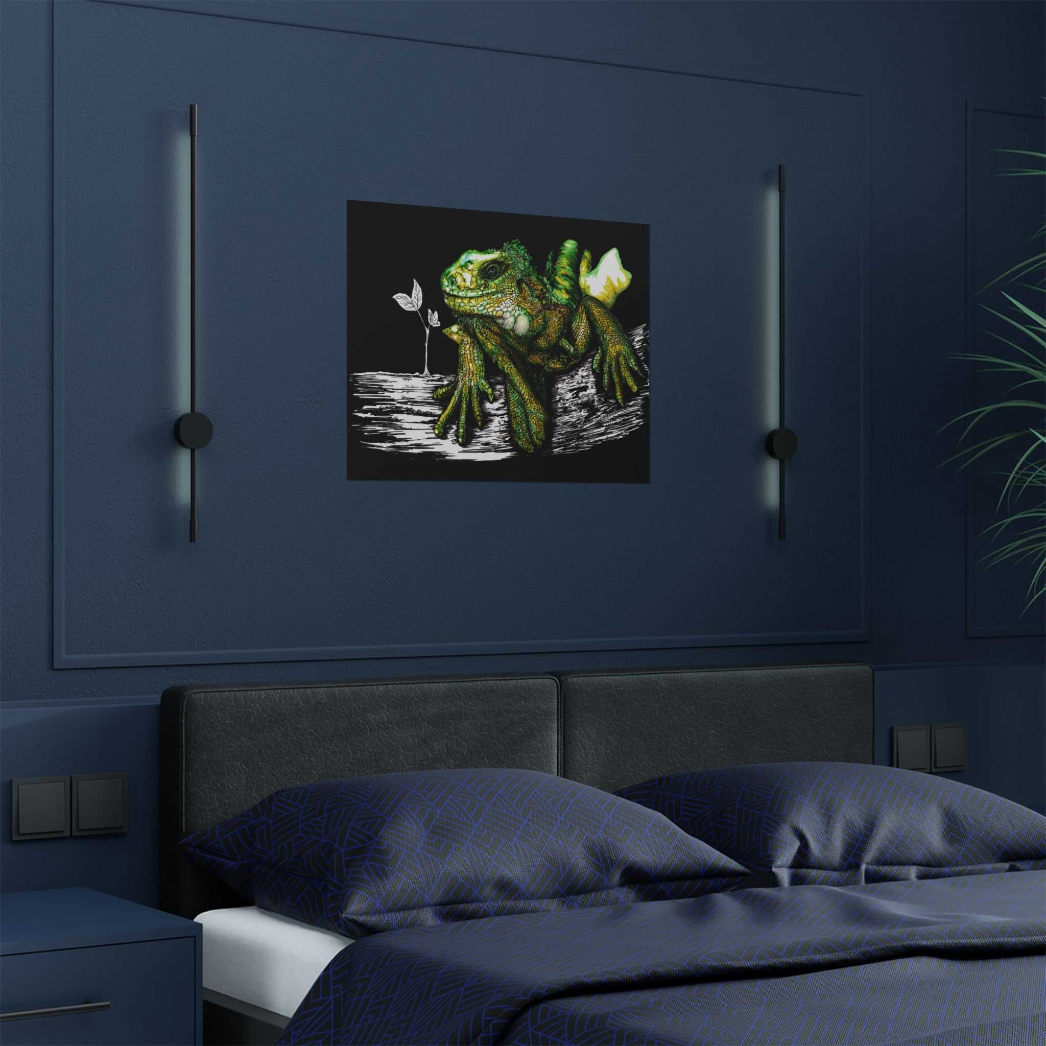 Transform your walls with our Lizard Satin Poster - Stunning 300gsm Wall Art. Elevate your space with this captivating piece!