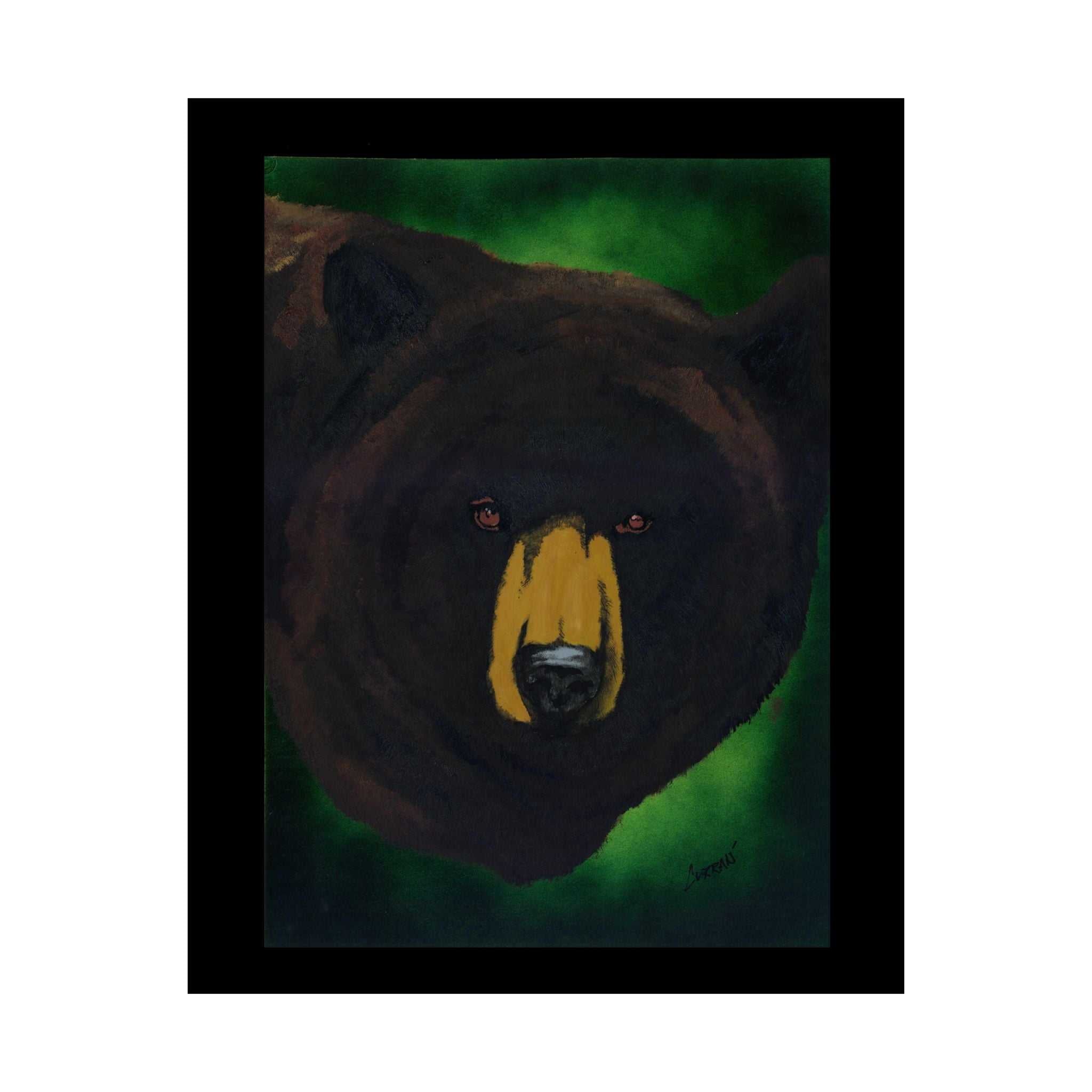 Brown Bear Nature-Inspired Satin Art Print for Animal Lovers