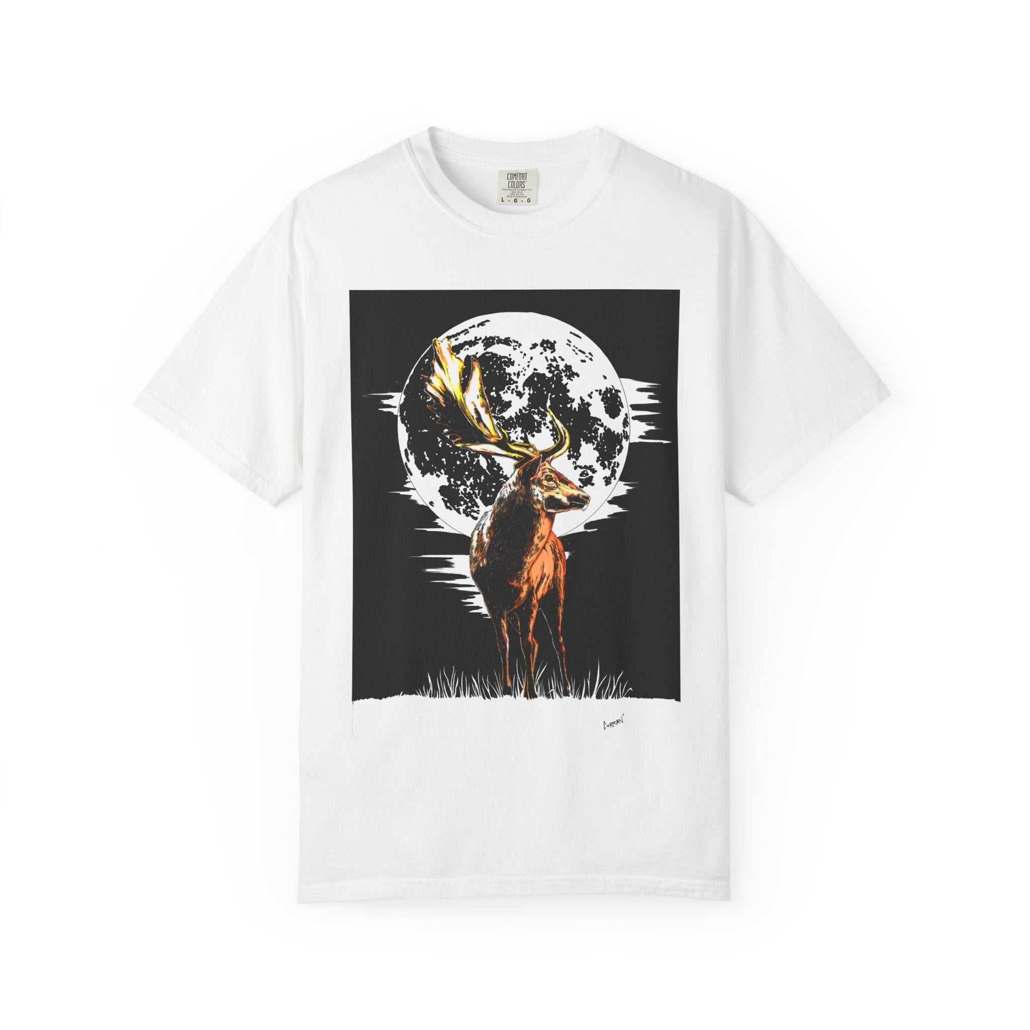Moonlit Stag Unisex T-Shirt - Nature-Inspired Graphic Tee