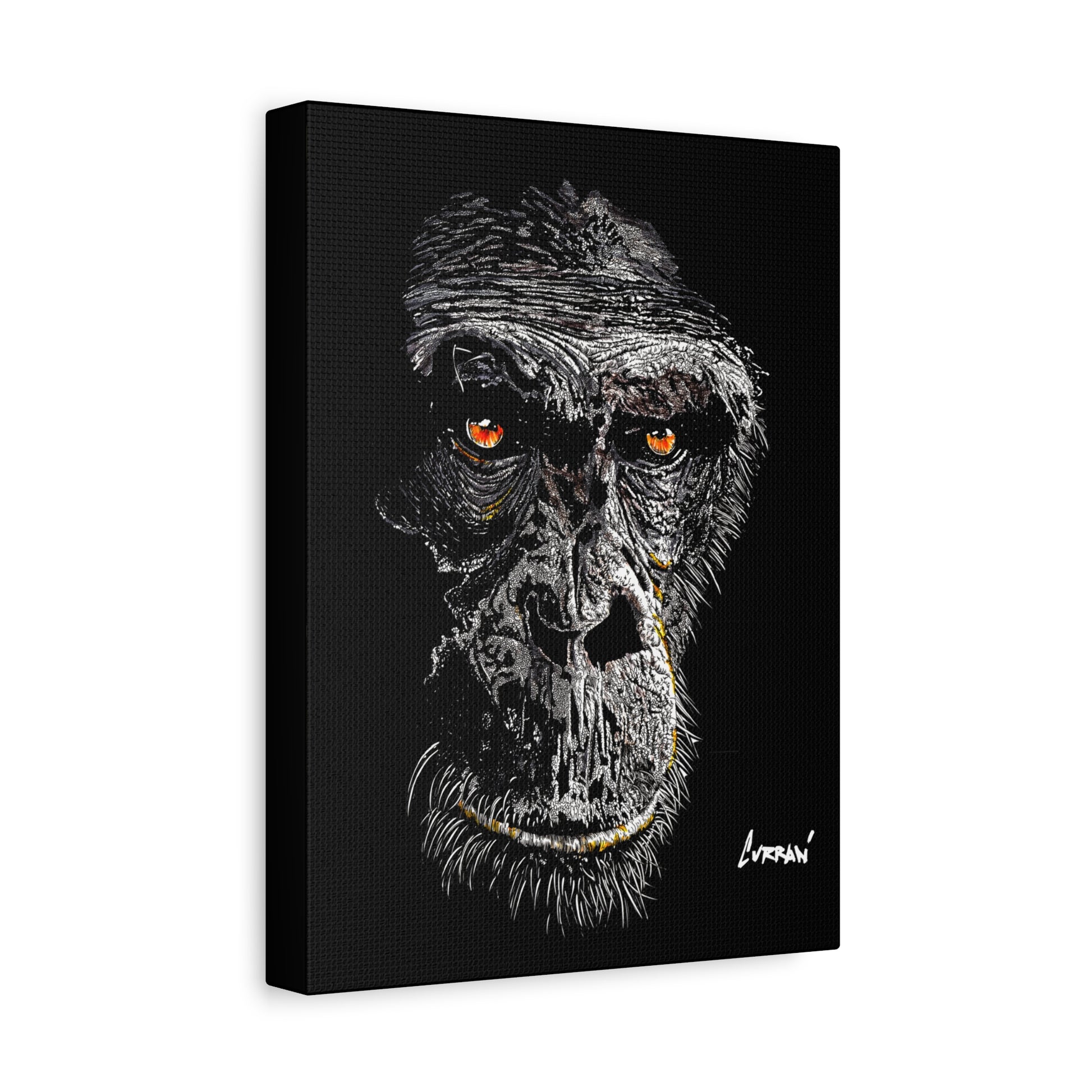 Gorilla 2 Wall Art, Gorilla Print, Hand-Drawn Gorilla,