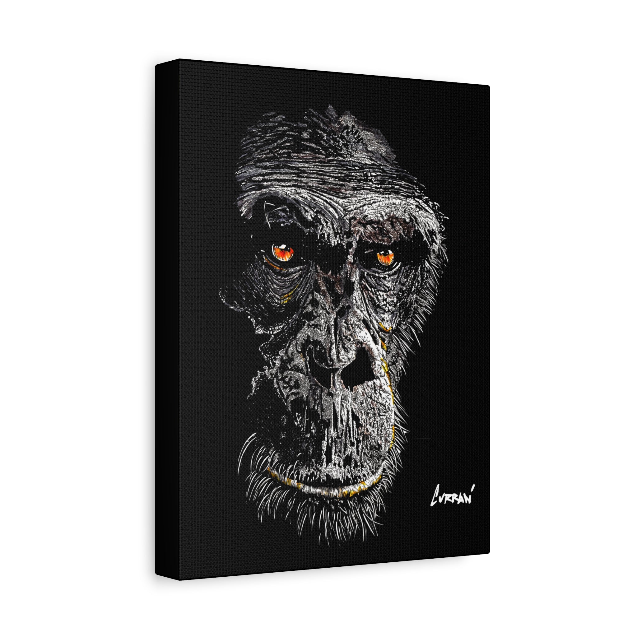 Gorilla 2 Wall Art, Gorilla Print, Hand-Drawn Gorilla,