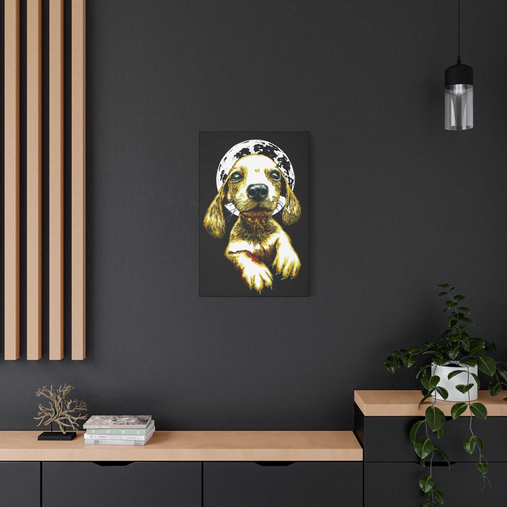 Add a touch of whimsy to your walls with our Whimsical Dog Canvas Wall Art - 1.25" Stretched Matte Print. Perfect for dog lovers!