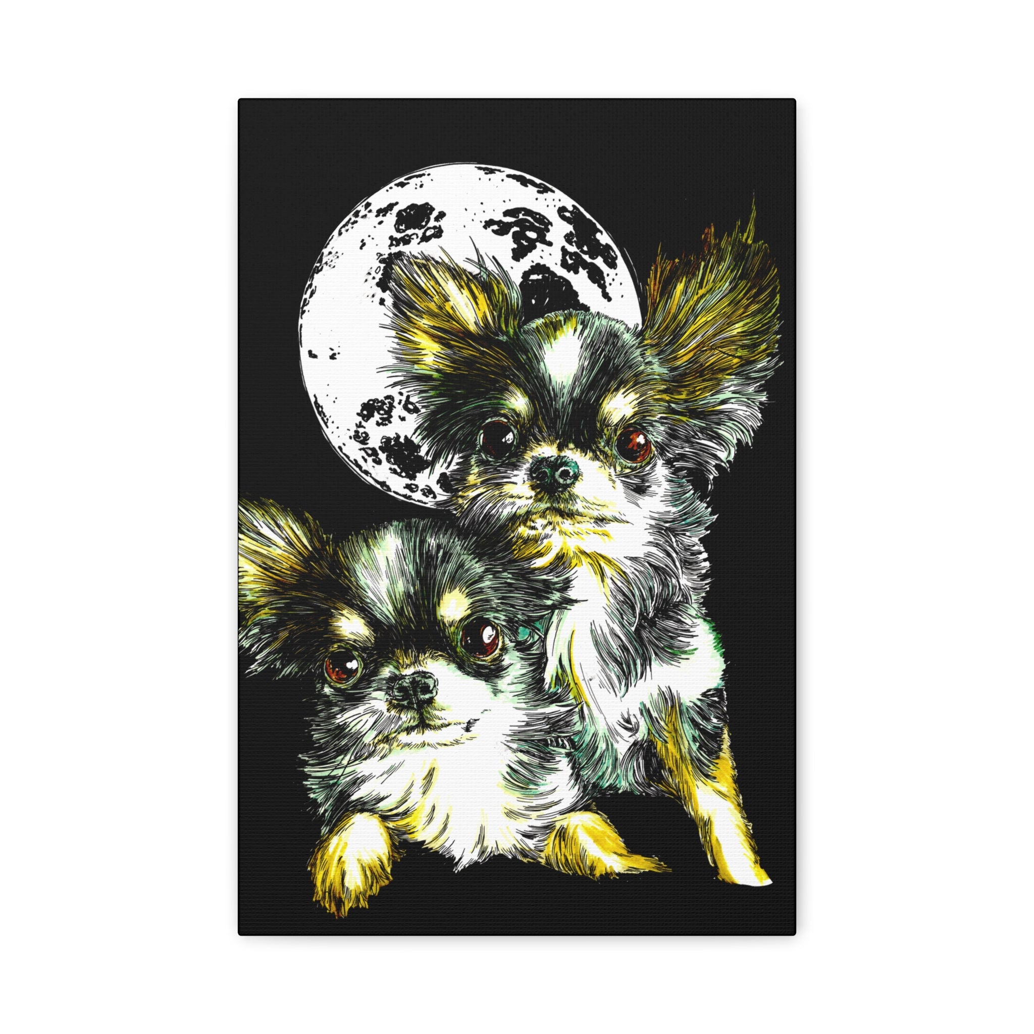 Chihuahuas Wall Art Print of the Original, hand drawn art