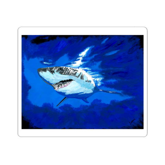 Shark Kiss-Cut Stickers - Ocean Wildlife Laptop & Water Bottle Decor