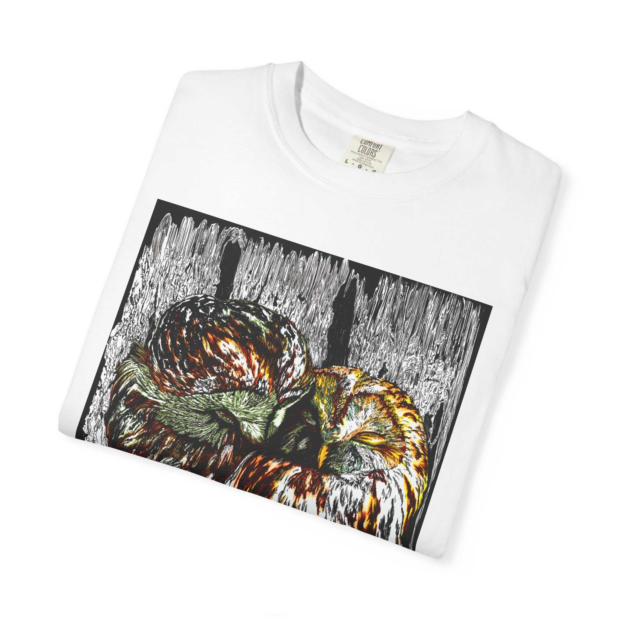 Owls in a Tree Unisex Garment-Dyed T-Shirt