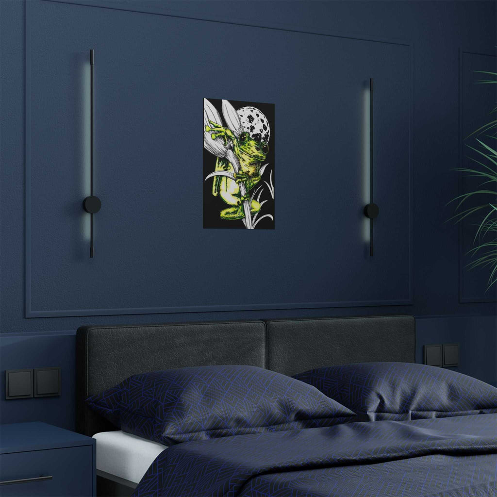Transform your space with our Whimsical Frog Satin Poster - Vibrant Wall Art for Nature Lovers. Add a pop of color and whimsy to your home today!