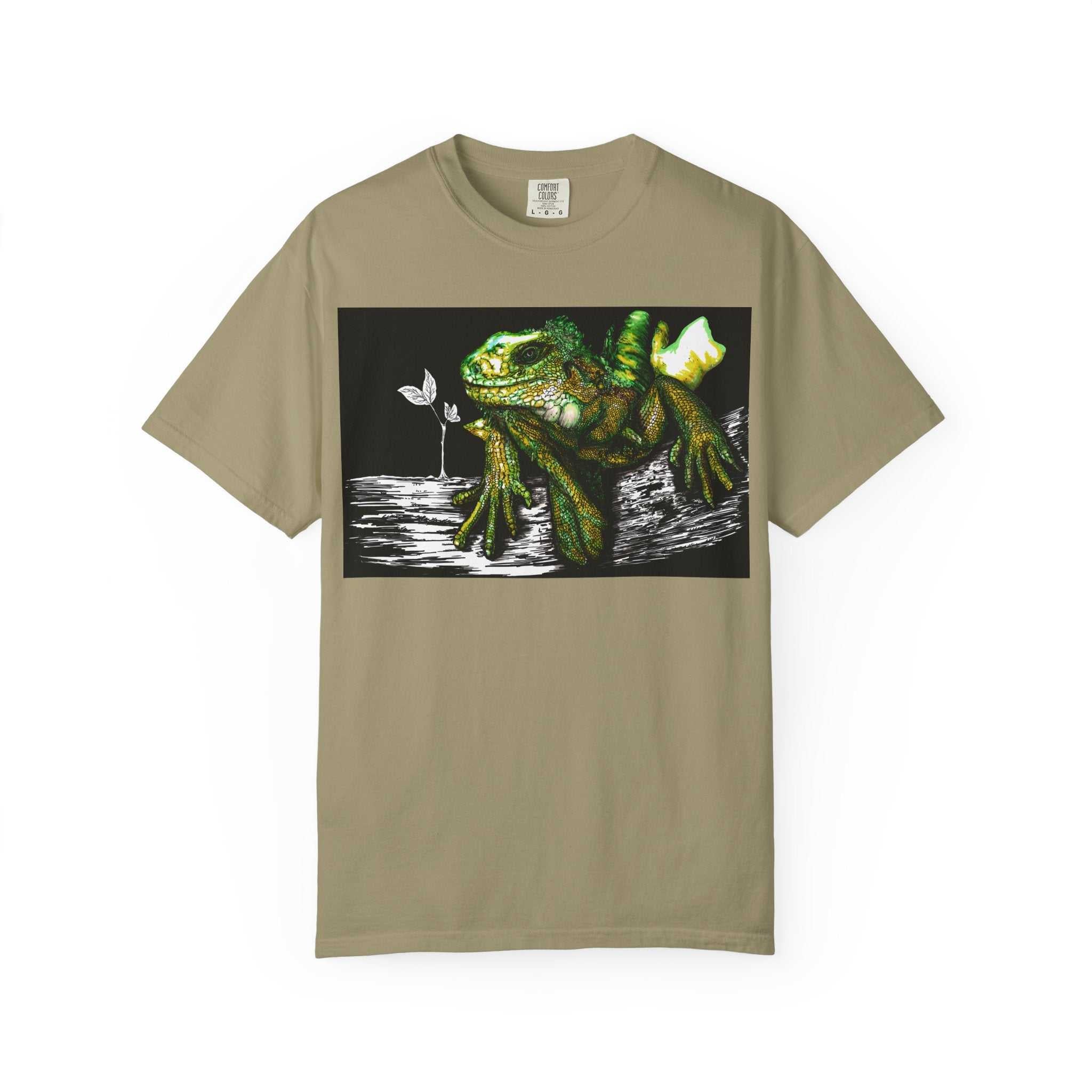 Iguana Unisex T-shirt - Hand Painted Art Design