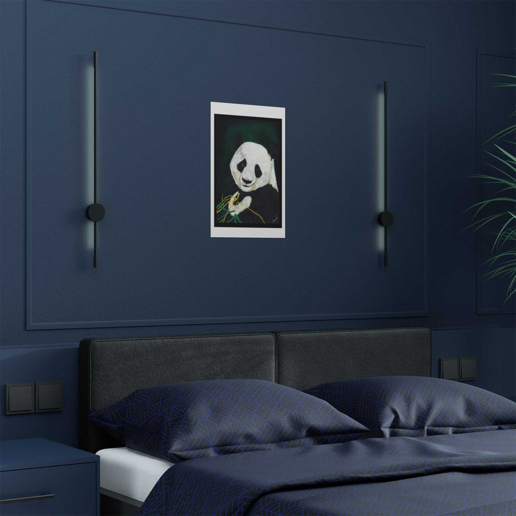 Giant Panda Portrait Satin Poster - Wall Art for Nature Lovers