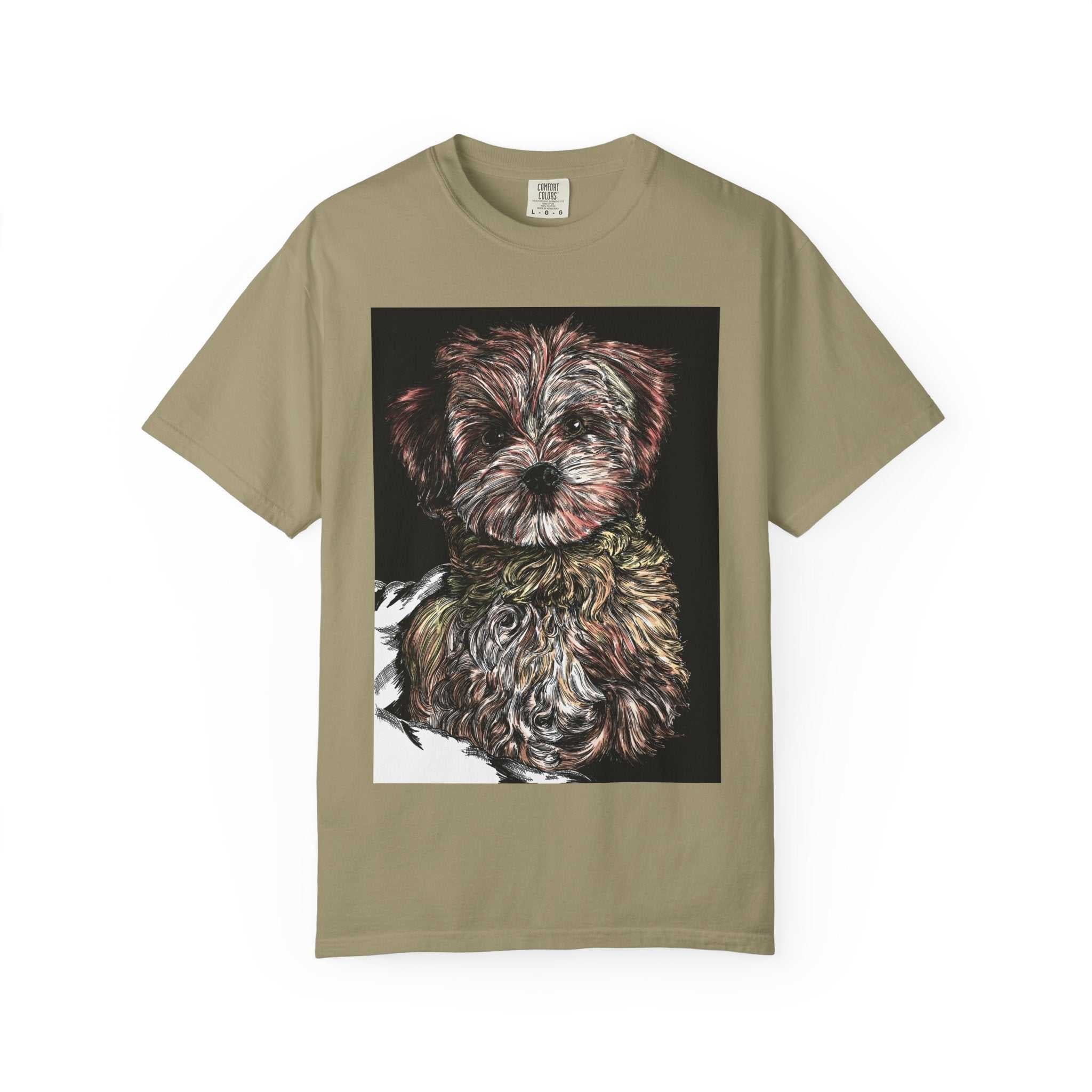 Elevate your style with our Puppy Art Unisex Garment-Dyed T-Shirt – Original Hand-Drawn design. Stand out from the crowd in this unique tee!