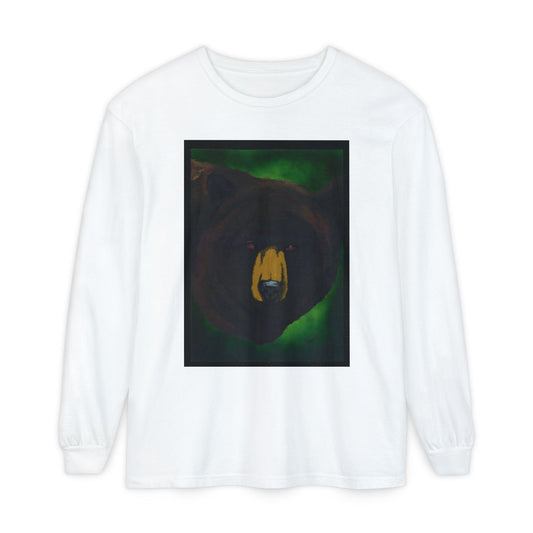 Brown Bear Portrait Long Sleeve Unisex T Shirt