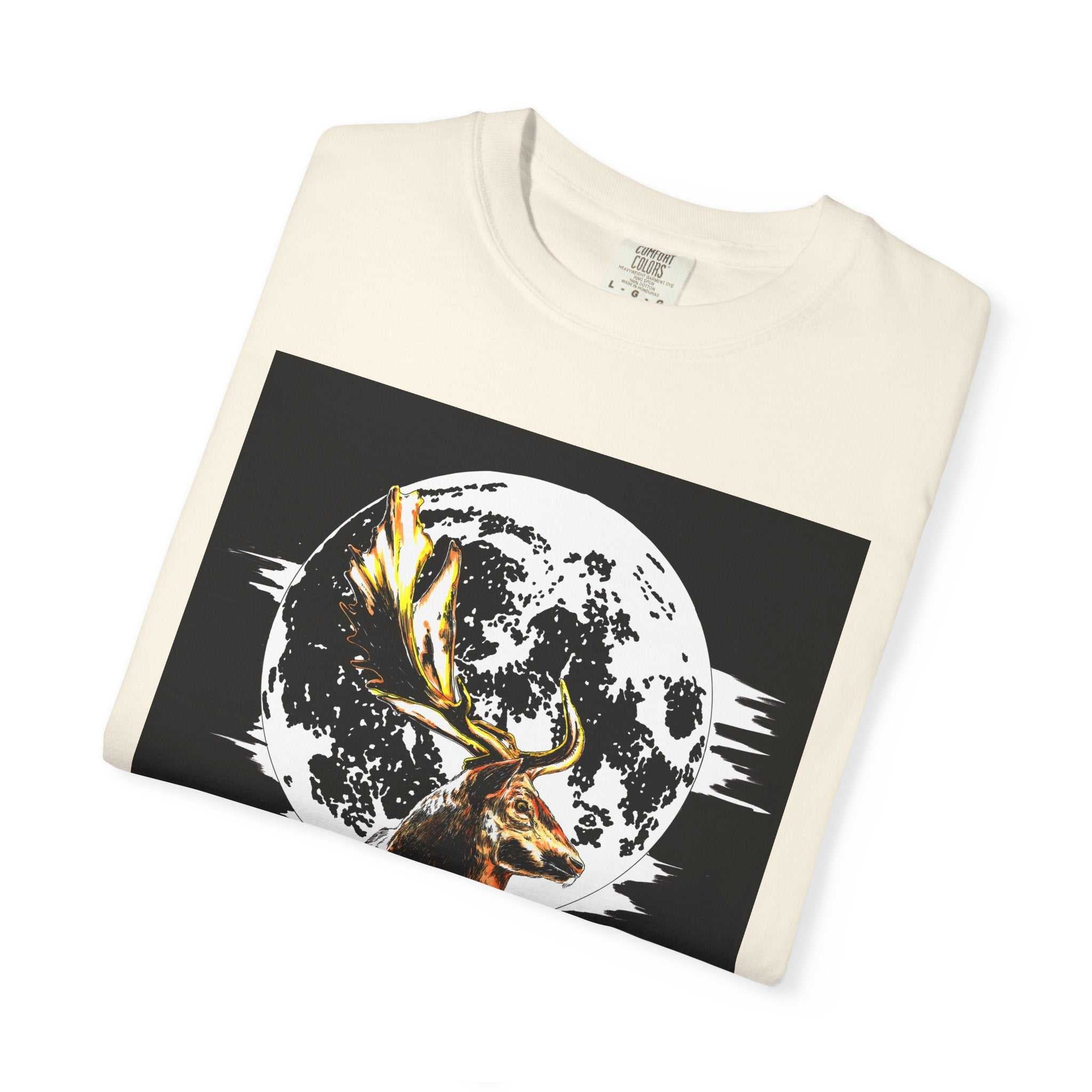 Moonlit Stag Unisex T-Shirt - Nature-Inspired Graphic Tee