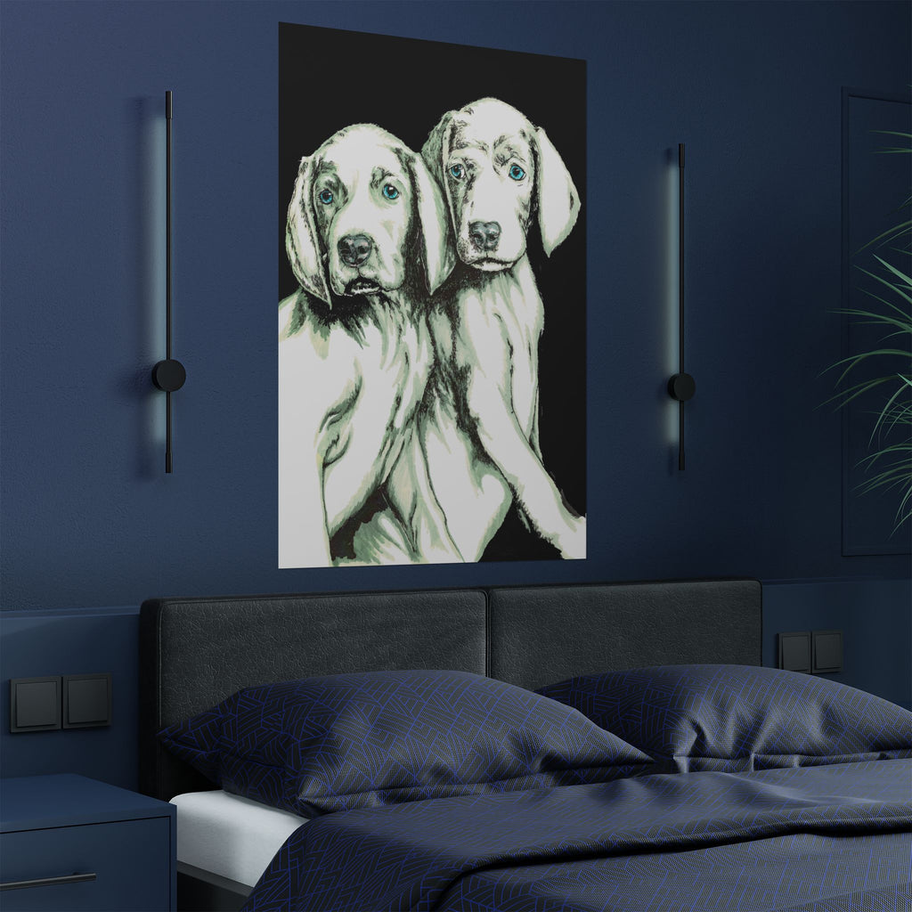 Custom Dog Art Satin Poster - Perfect for Pet Lovers
