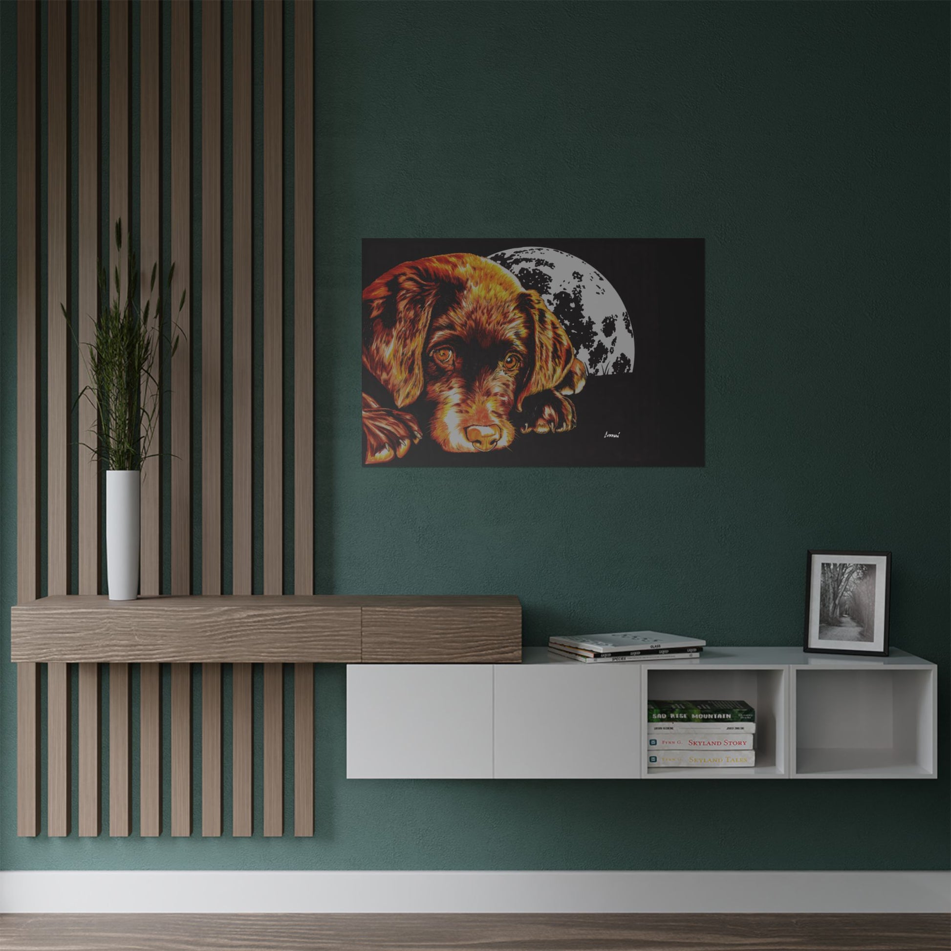 Chocolate Lab Puppy Adorable Dog Satin Poster