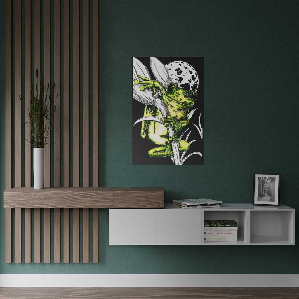 Transform your space with our Whimsical Frog Satin Poster - Vibrant Wall Art for Nature Lovers. Add a pop of color and whimsy to your home today!