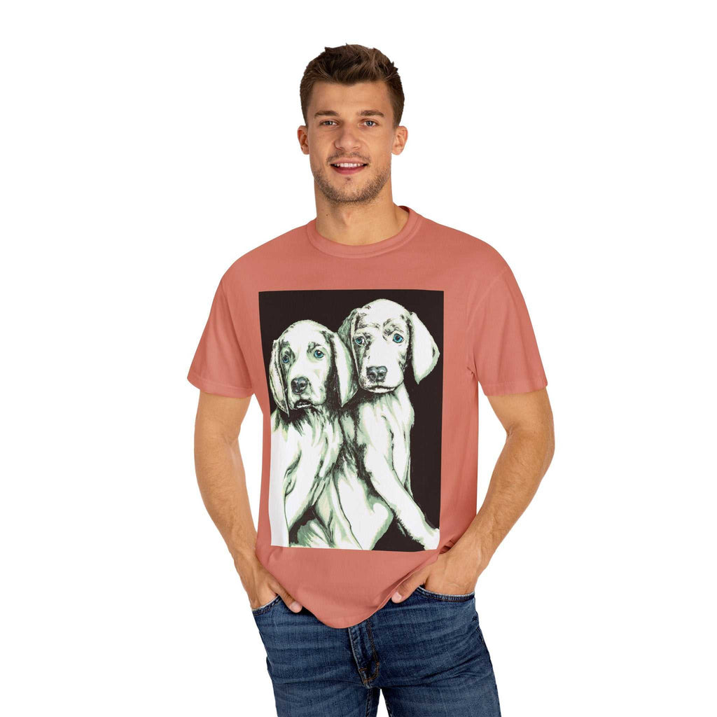 Fall in love with our Puppy Love Unisex Tee featuring the Hand Drawn Original Art. Perfect for dog and pet lovers everywhere!