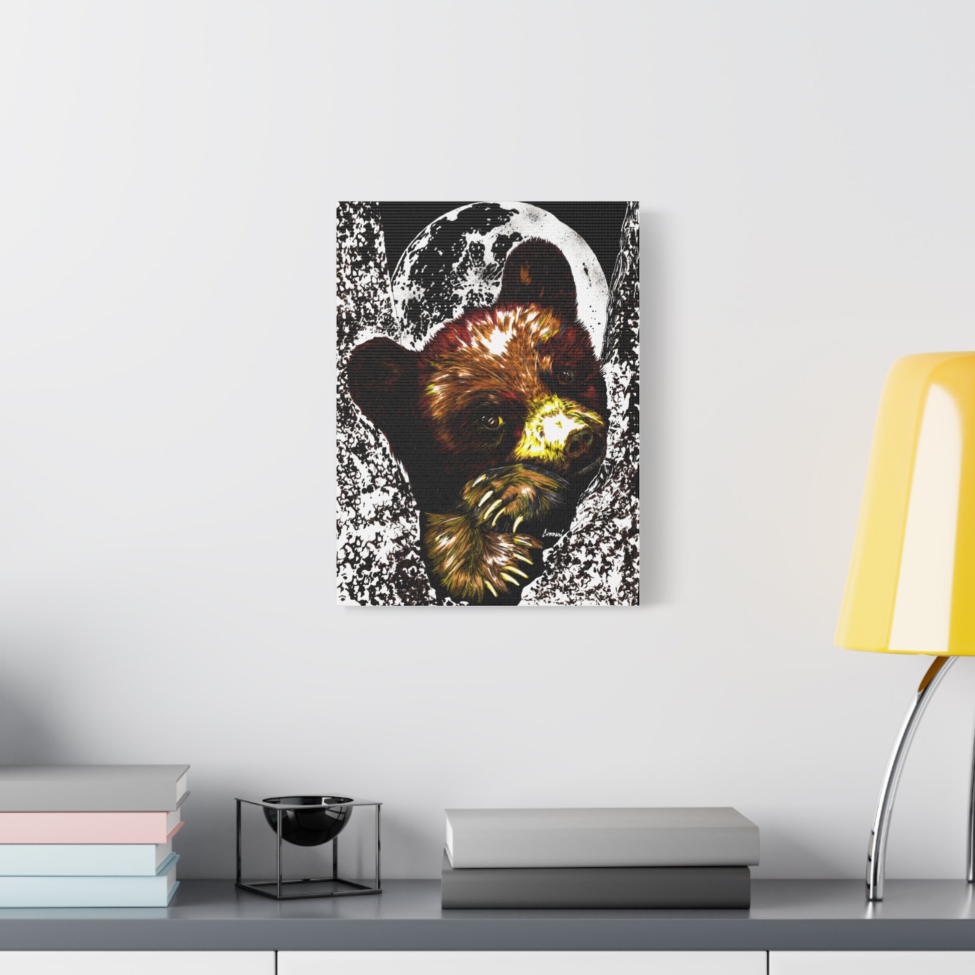 Brown Bear Cub Print of the Original, hand drawn wall art