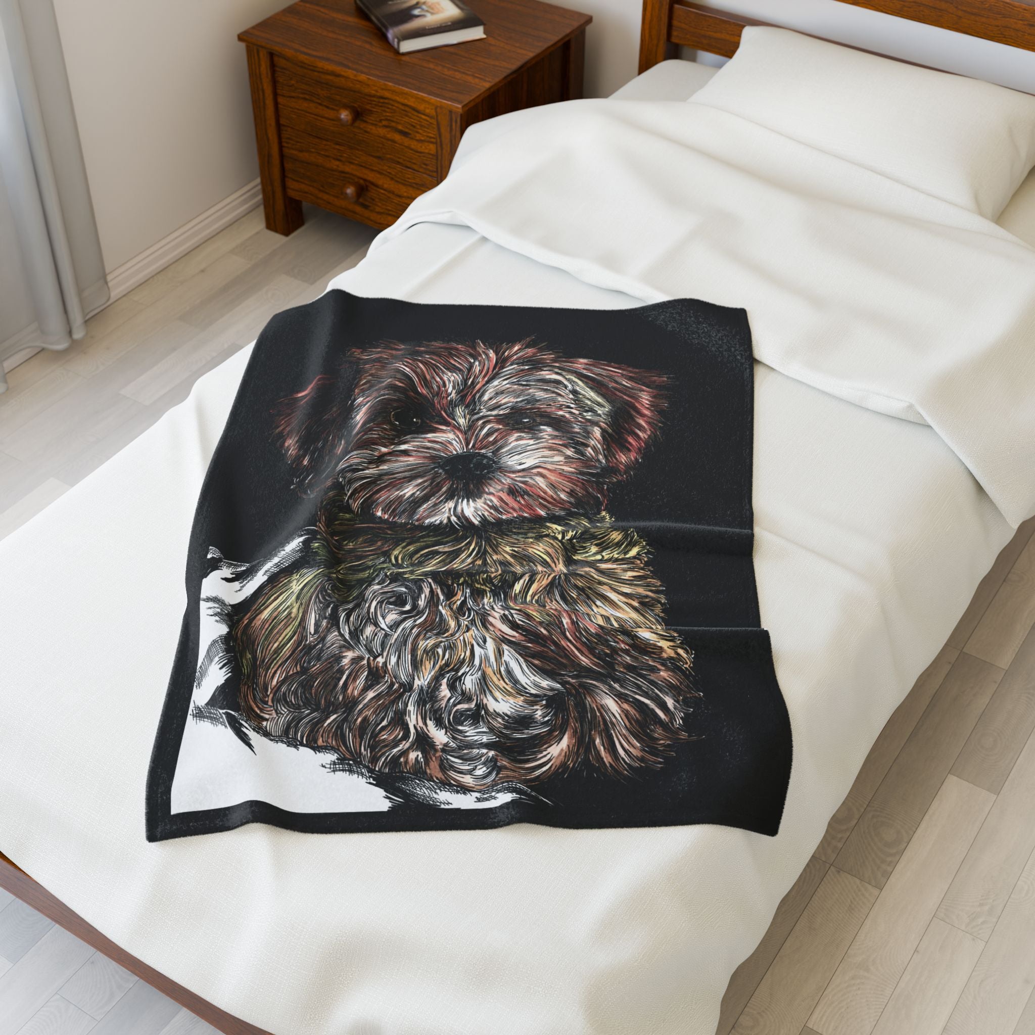 Cozy Dog Lover Velveteen Plush Blanket Perfect for Gifts