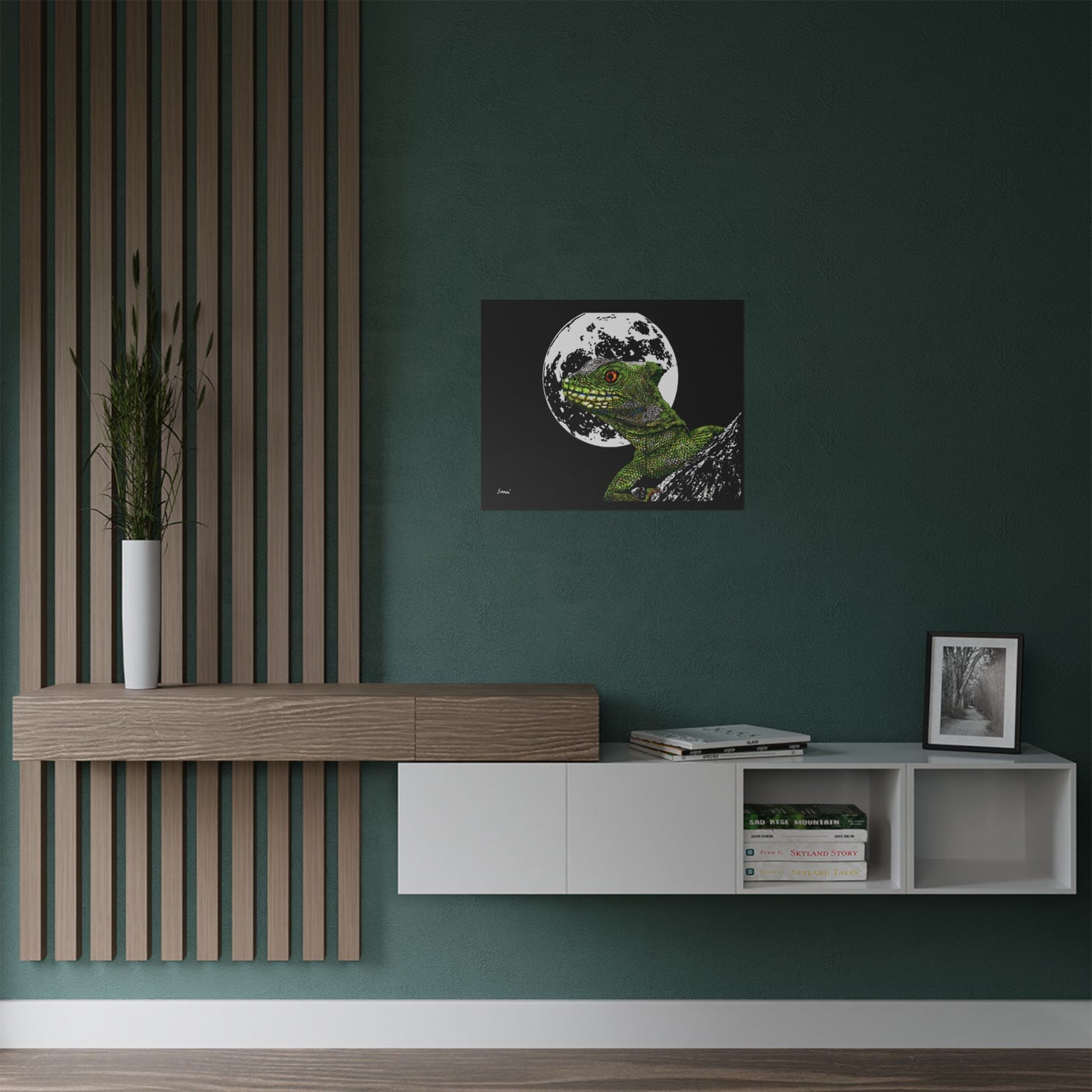 Lizard Moon Satin Poster | 300gsm Art Print for Home Décor