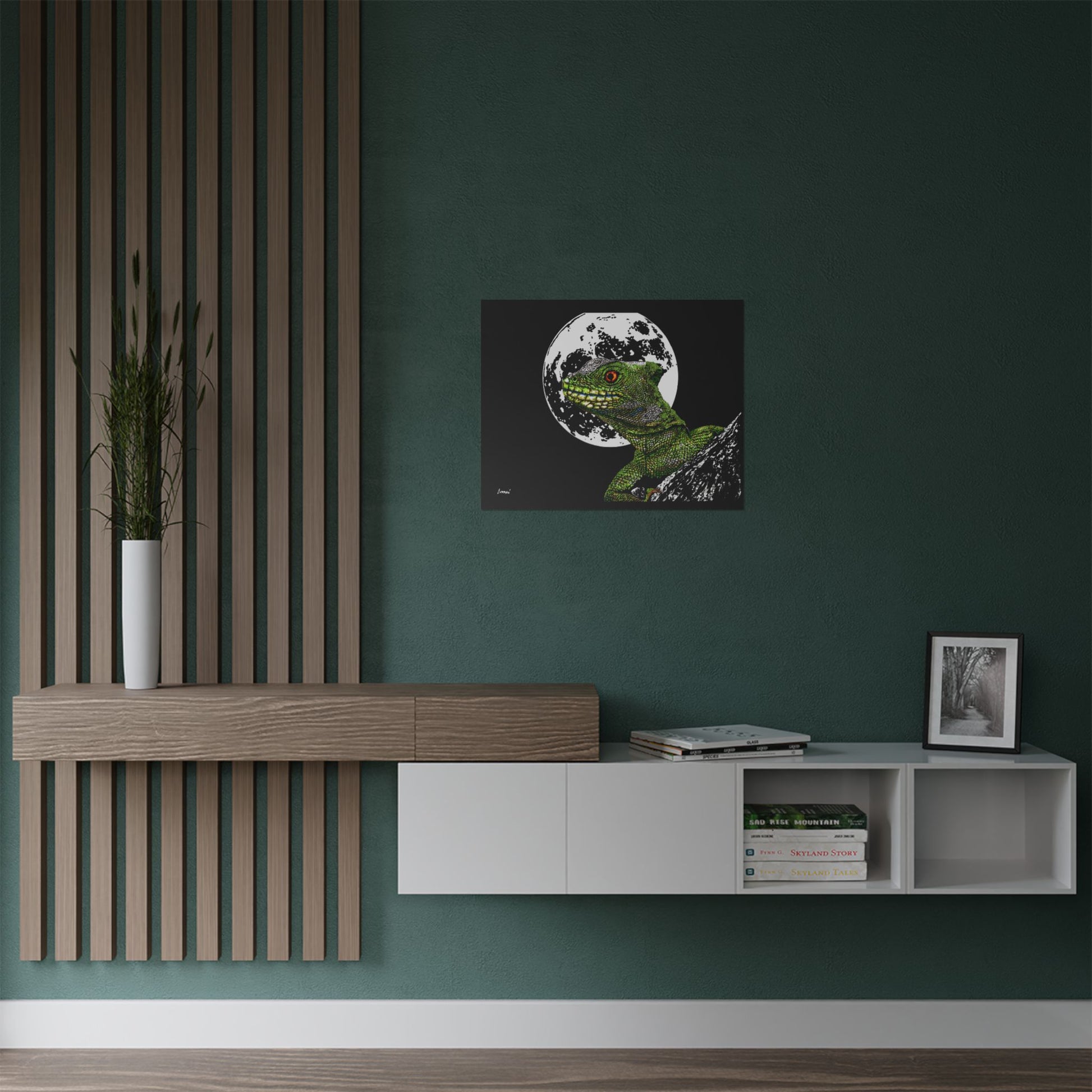 Lizard Moon Satin Poster | 300gsm Art Print for Home Décor