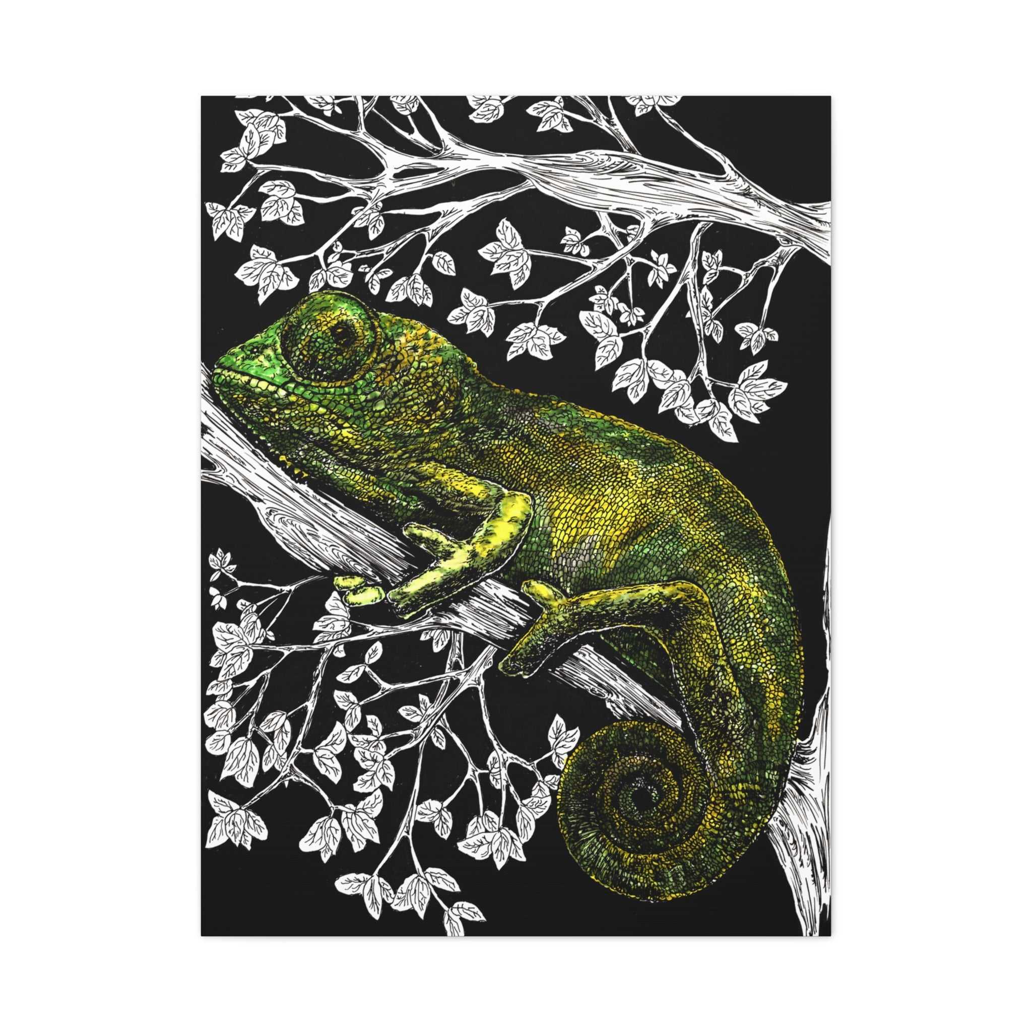 Chameleon in Tree Wall Art Print of the Original wall art