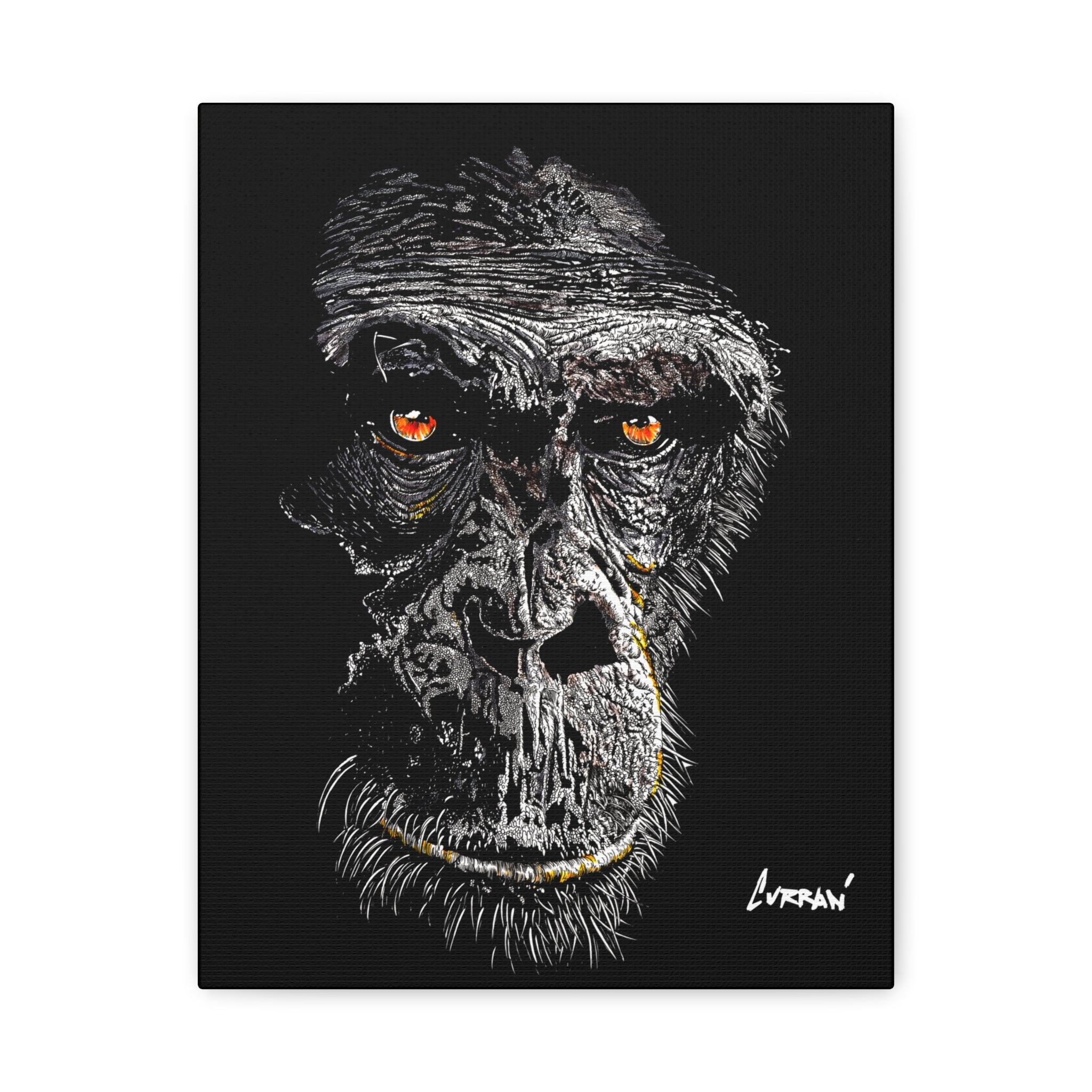Gorilla 2 Wall Art, Gorilla Print, Hand-Drawn Gorilla,