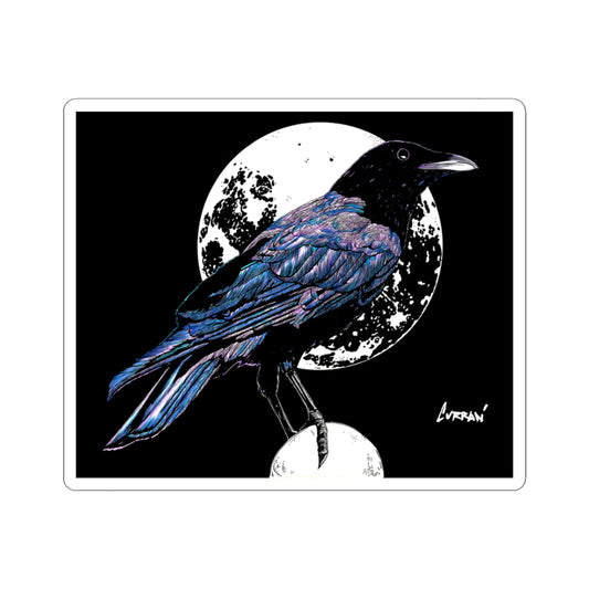 Mystical Crow Kiss-Cut Stickers | Dark Aesthetic Décor for Nature Lovers
