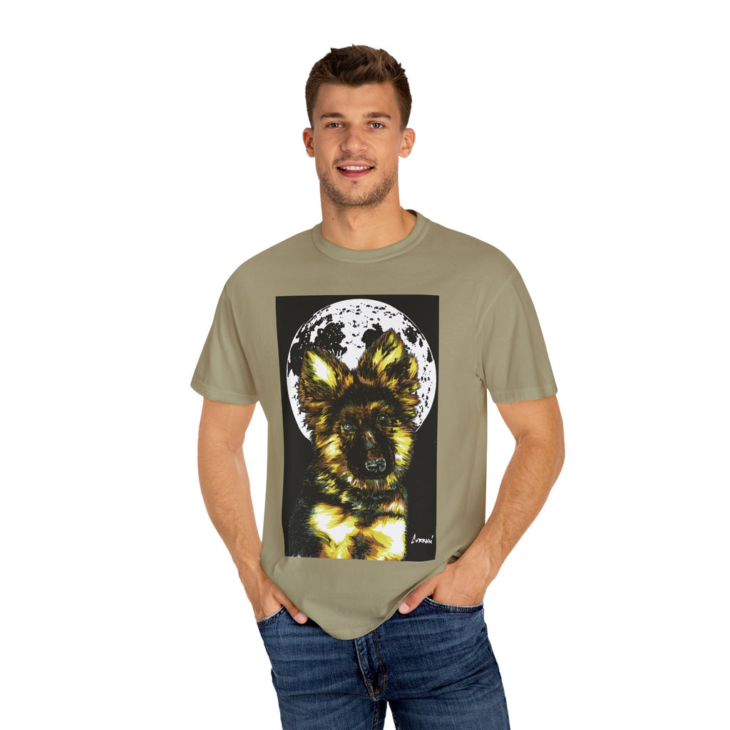 German Sheppard Puppy Unisex T-shirt - Hand Drawn Art