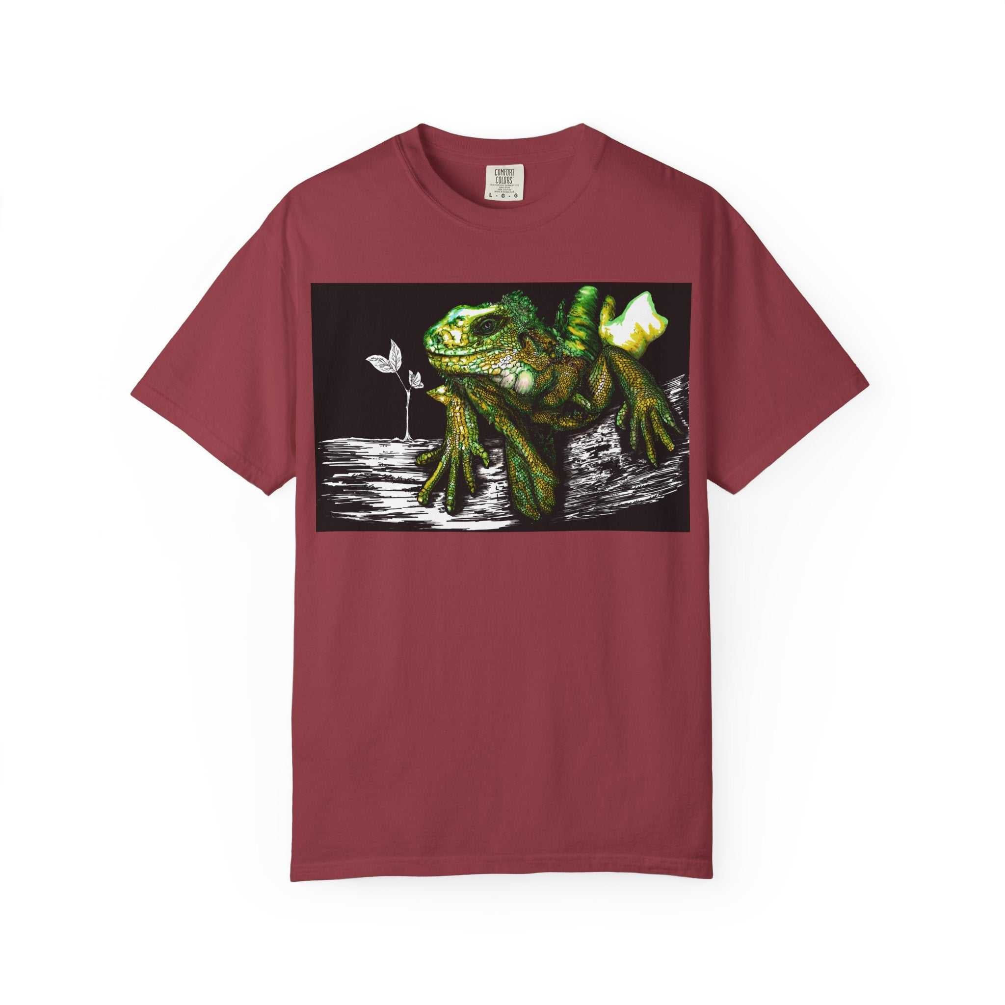 Iguana Unisex T-shirt - Hand Painted Art Design
