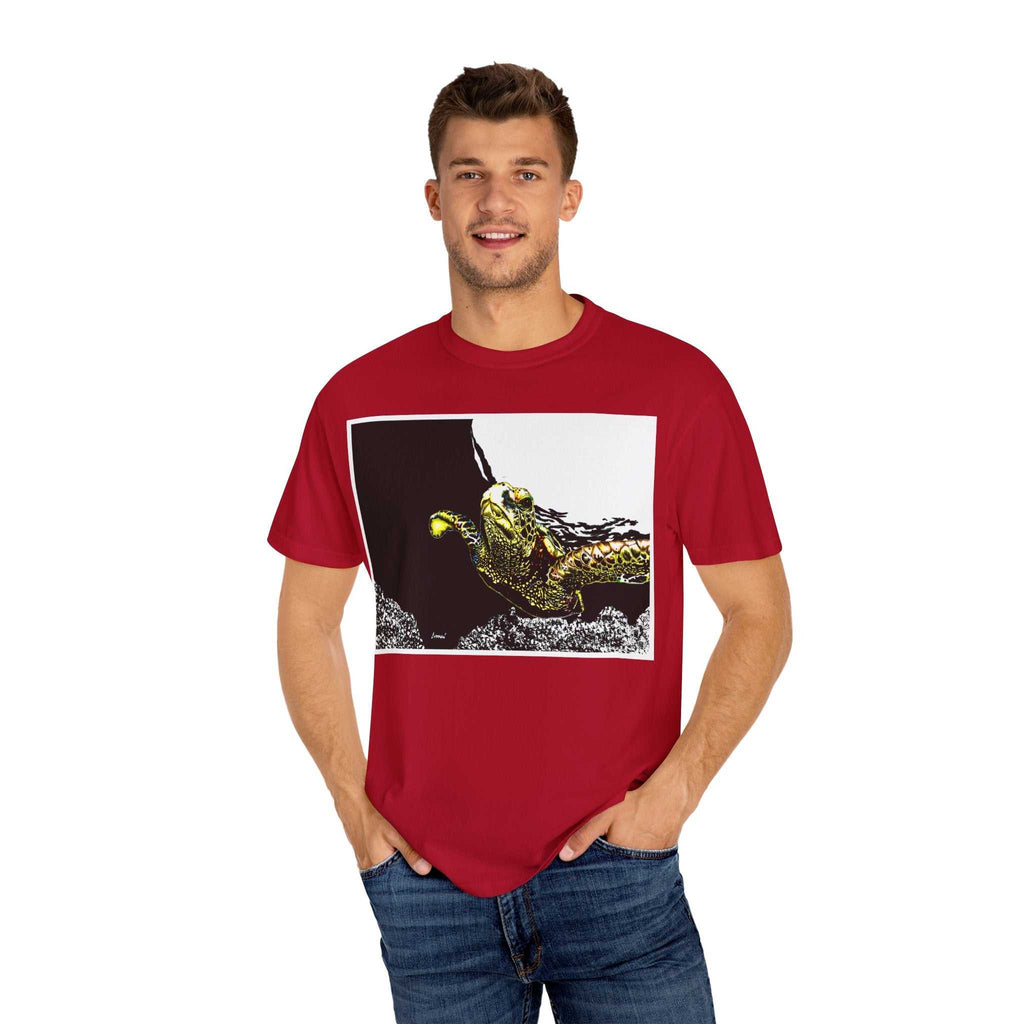 Discover the perfect blend of style and comfort with our Sea Turtle Garment-Dyed Graphic Tee - Unisex Ocean. Embrace the ocean and elevate your wardrobe today!
