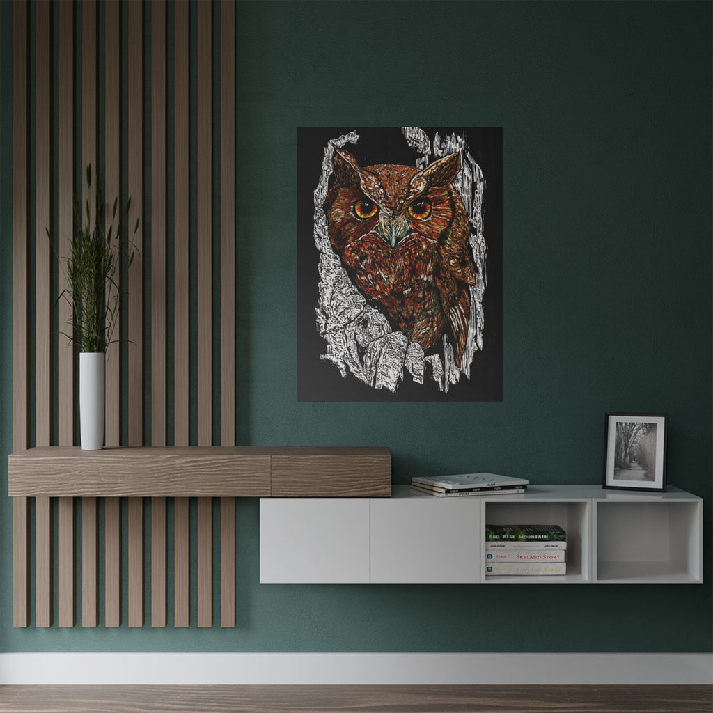 Owl Satin Poster. The perfect gift for any nature lover