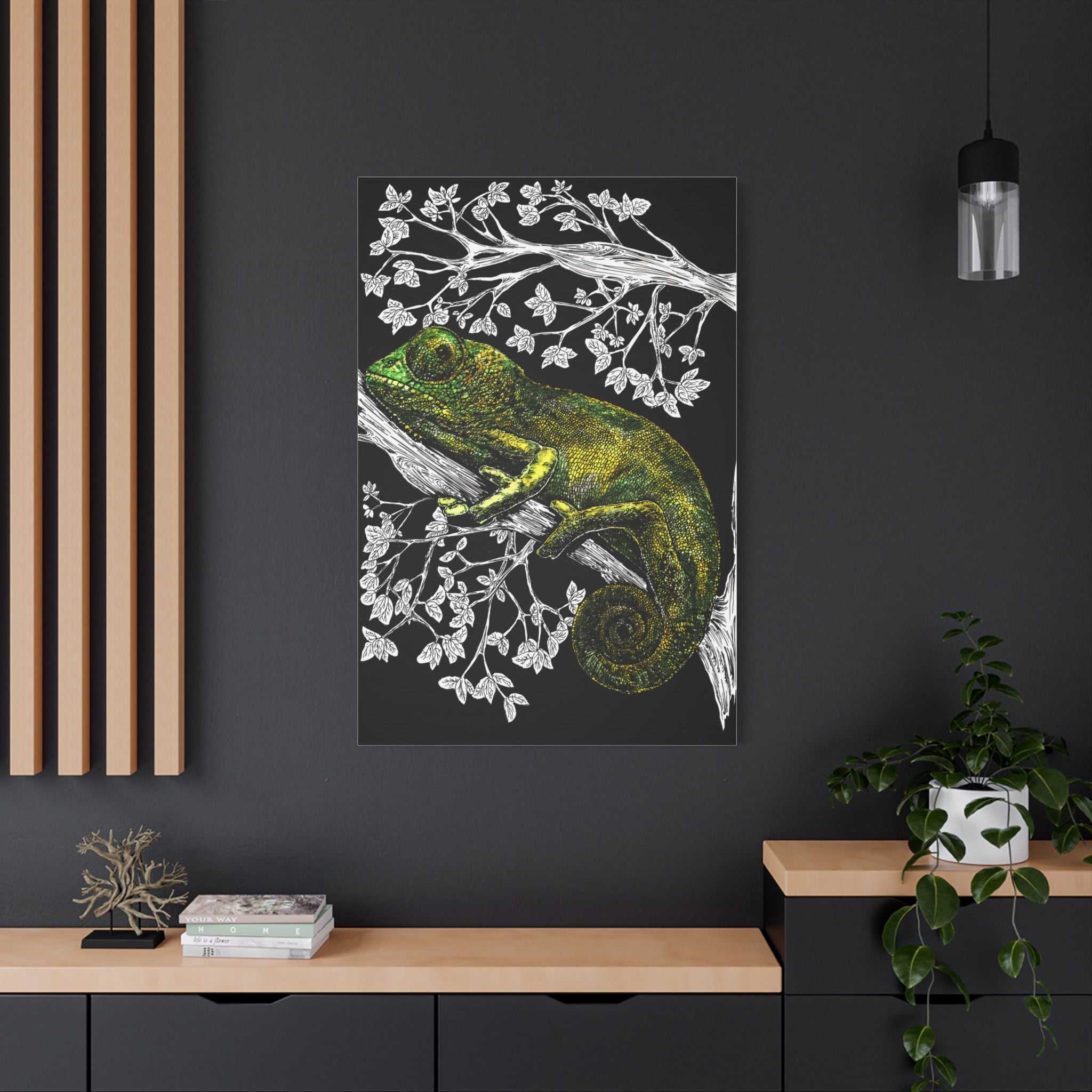 Chameleon in Tree Wall Art Print of the Original wall art